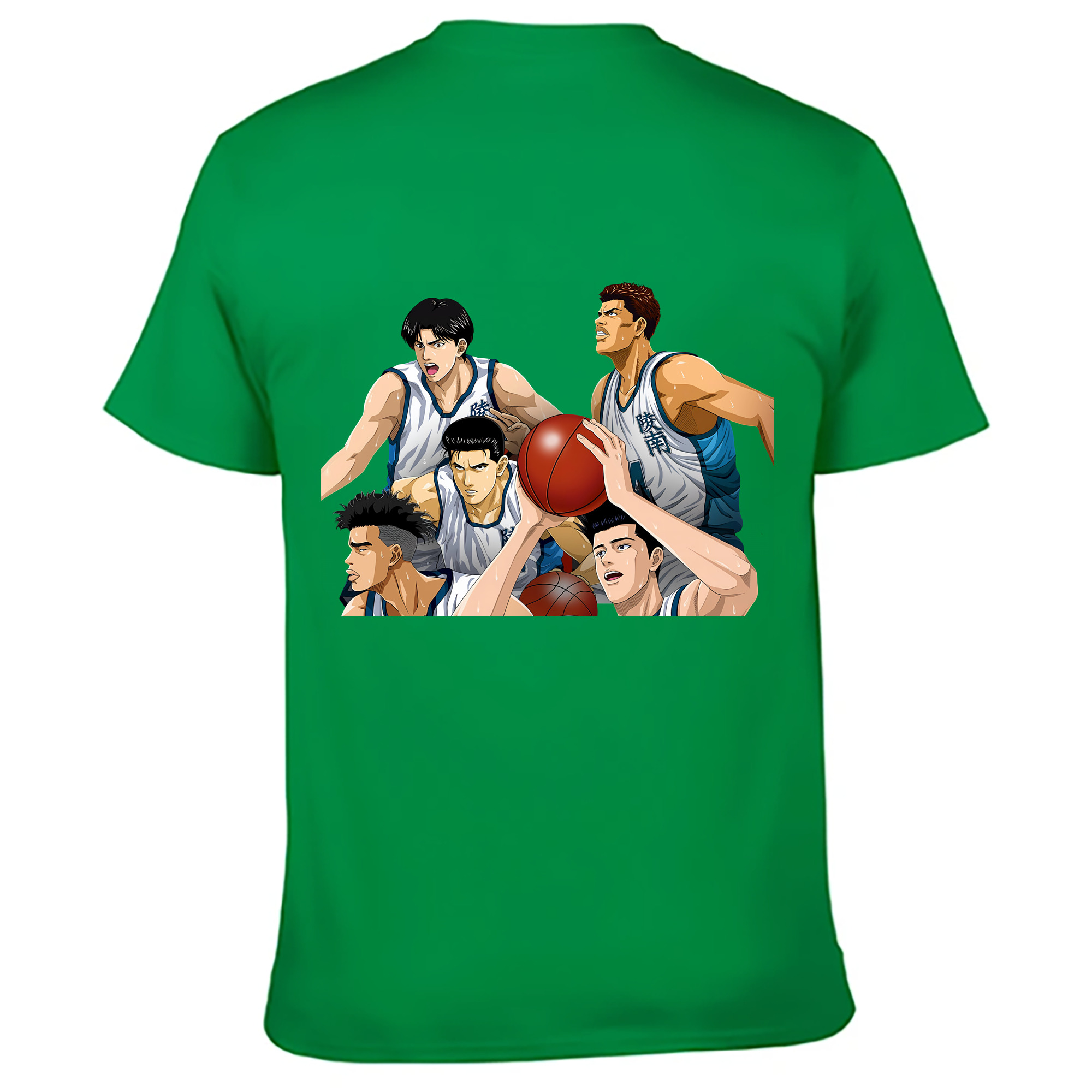 （画像用） SLAM DUNK／スラムダンク 綿100％ メンズ半袖Tシャツ（バックプリント） 通気性