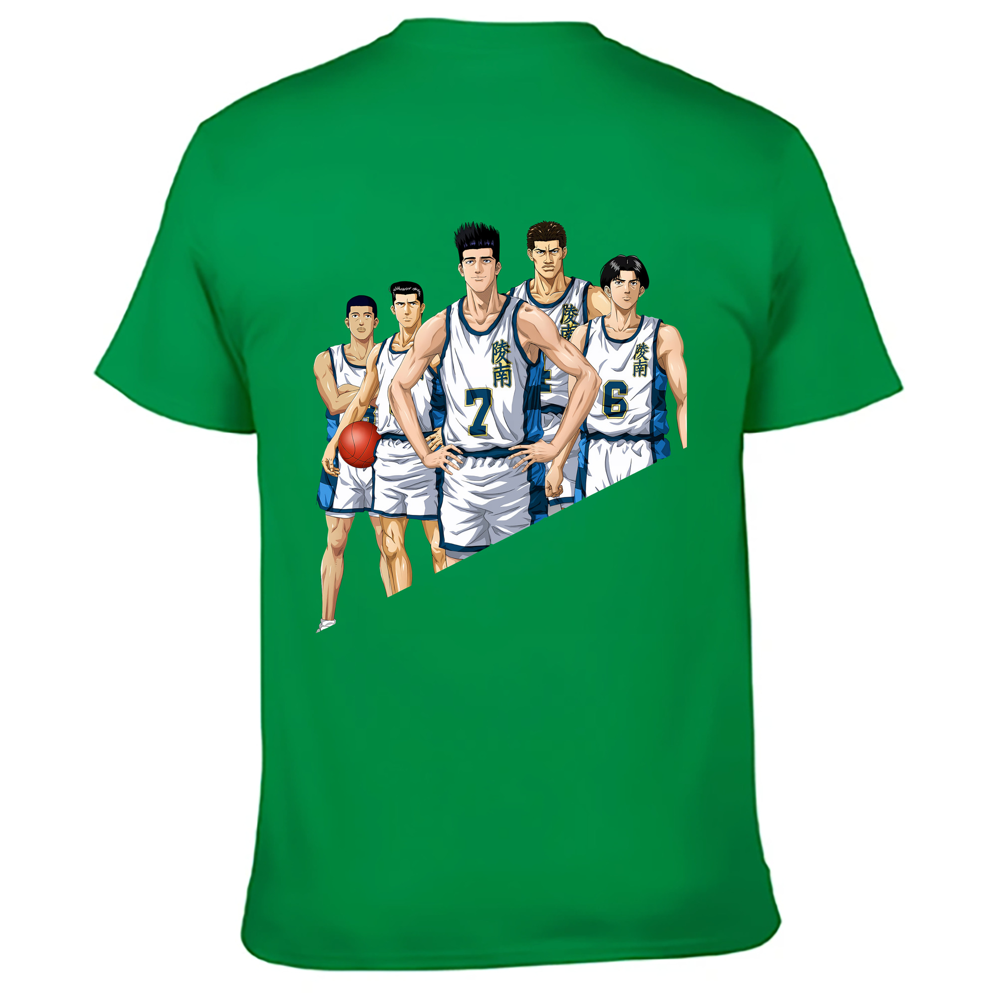 （画像用） SLAM DUNK／スラムダンク 綿100％ メンズ半袖Tシャツ（バックプリント） 通気性