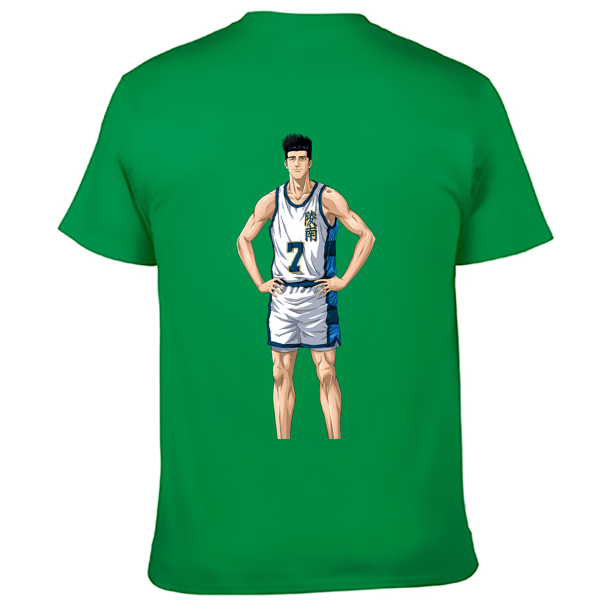 （画像用） SLAM DUNK／スラムダンク 綿100％ メンズ半袖Tシャツ（バックプリント） 通気性
