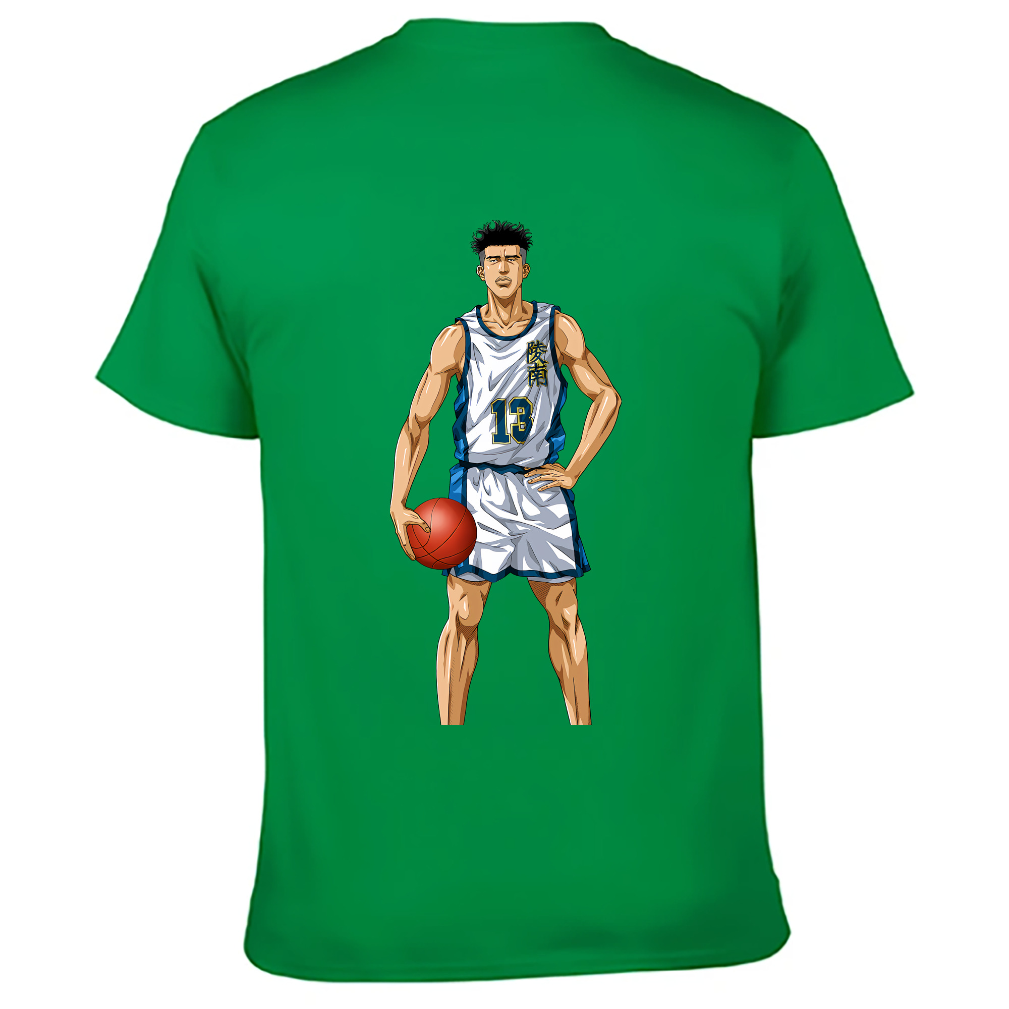 （画像用） SLAM DUNK／スラムダンク 綿100％ メンズ半袖Tシャツ（バックプリント） 通気性