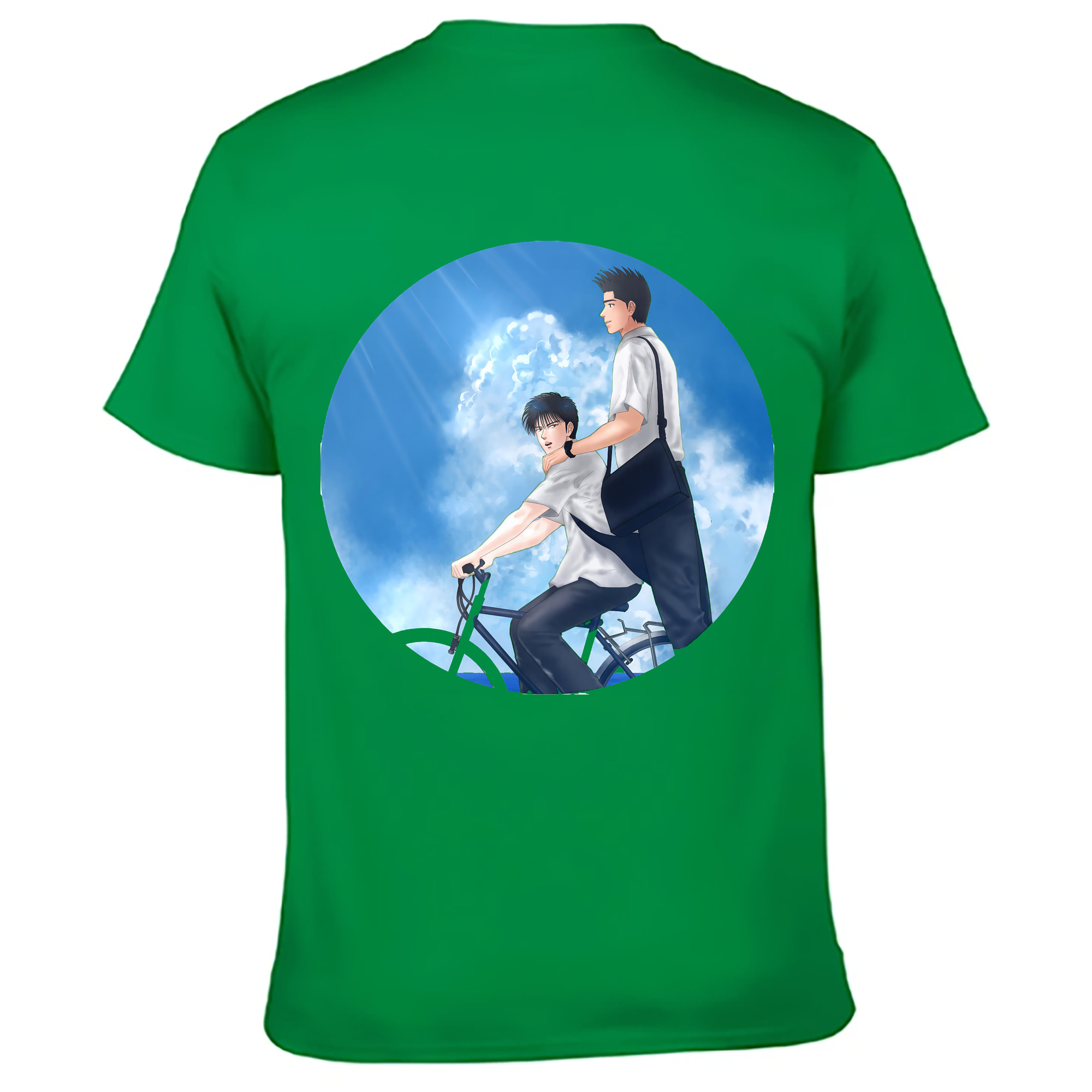 （画像用） SLAM DUNK／スラムダンク 綿100％ メンズ半袖Tシャツ（バックプリント） 通気性