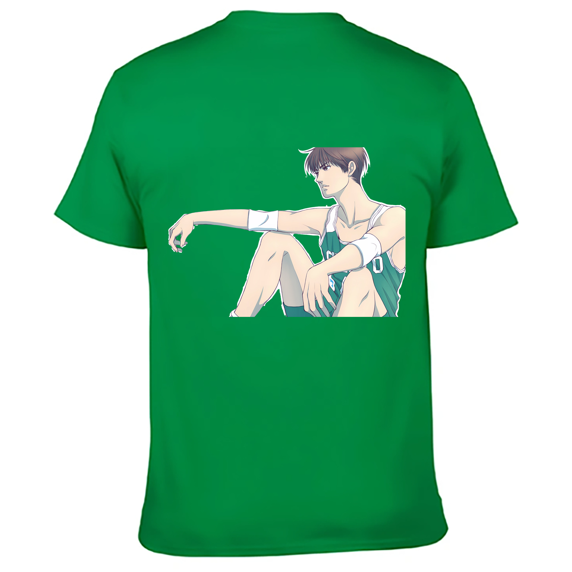 （画像用） SLAM DUNK／スラムダンク 綿100％ メンズ半袖Tシャツ（バックプリント） 通気性