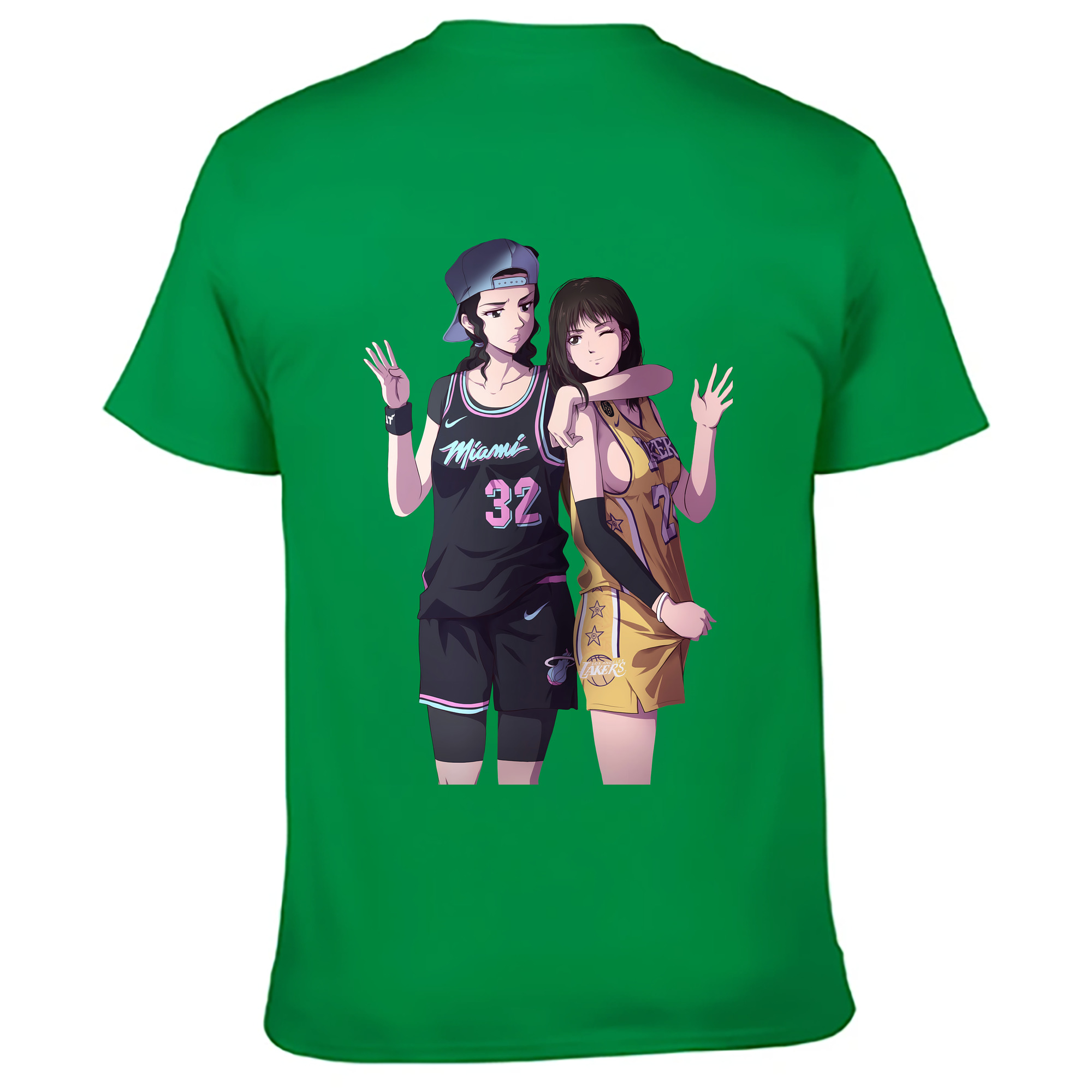 （画像用） SLAM DUNK／スラムダンク 綿100％ メンズ半袖Tシャツ（バックプリント） 通気性