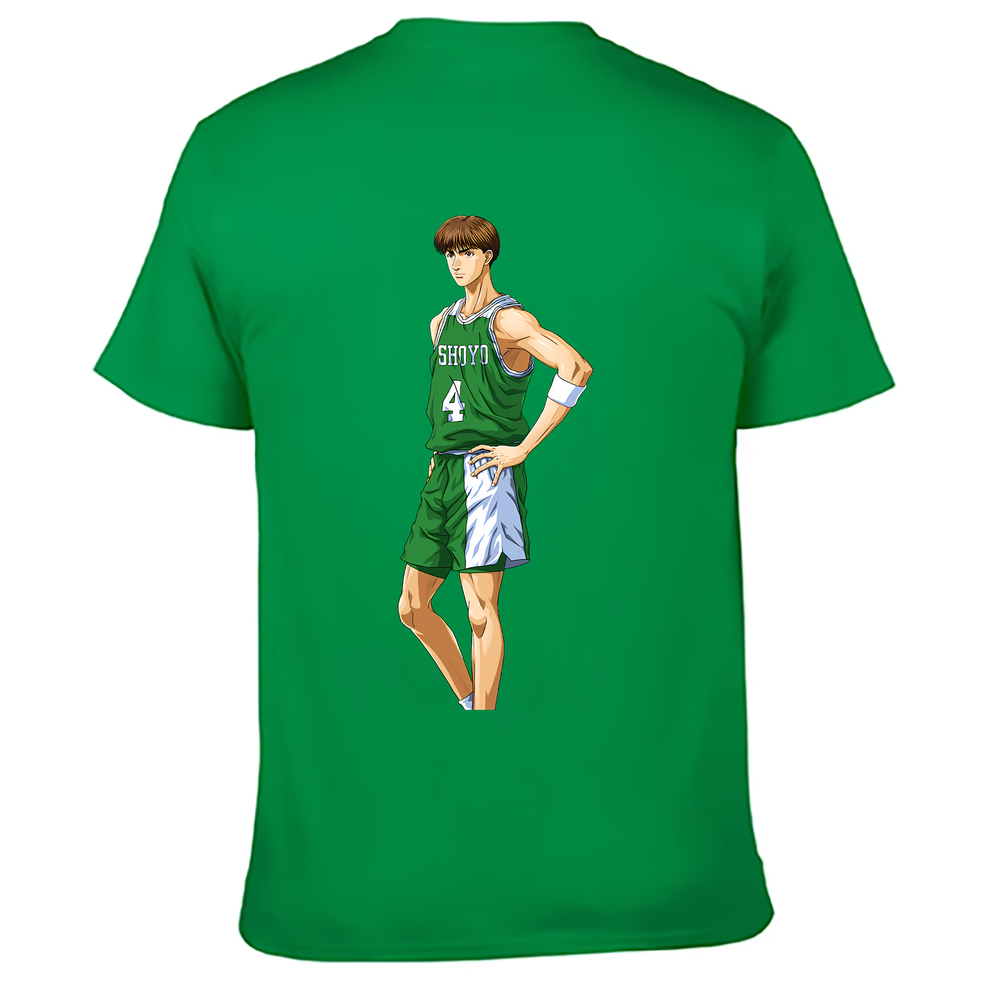 （画像用） SLAM DUNK／スラムダンク 綿100％ メンズ半袖Tシャツ（バックプリント） 通気性
