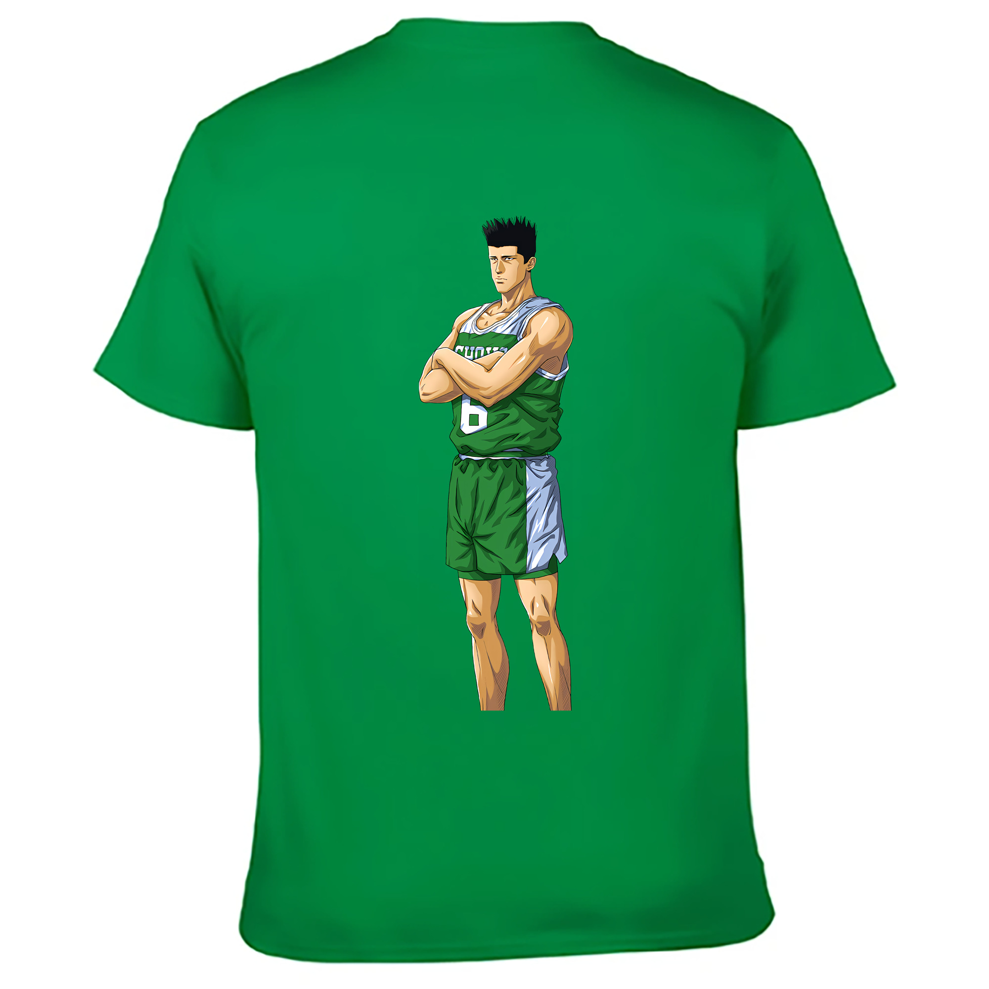 （画像用） SLAM DUNK／スラムダンク 綿100％ メンズ半袖Tシャツ（バックプリント） 通気性