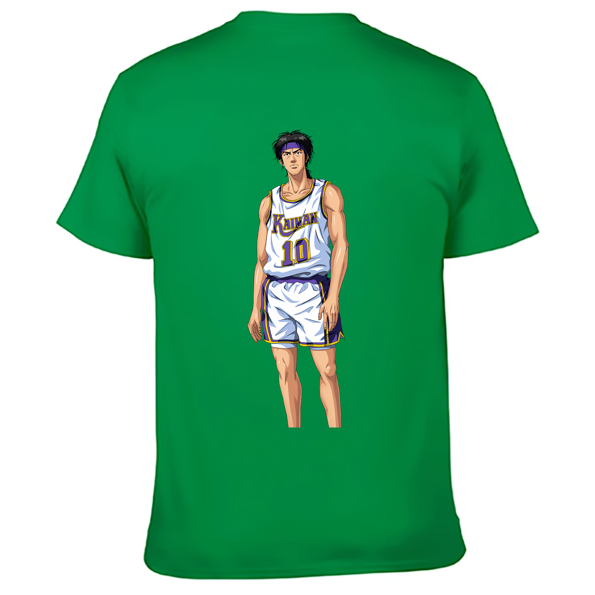 （画像用） SLAM DUNK／スラムダンク 綿100％ メンズ半袖Tシャツ（バックプリント） 通気性