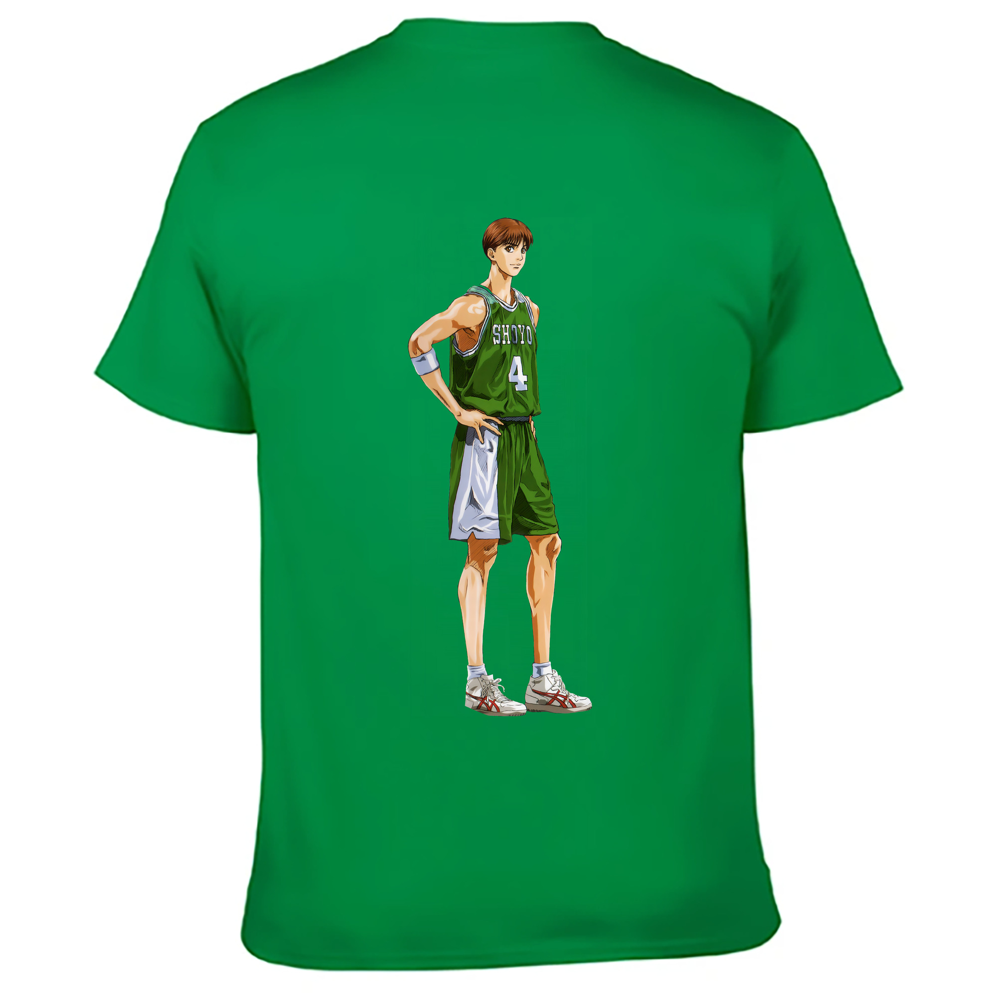 （画像用） SLAM DUNK／スラムダンク 綿100％ メンズ半袖Tシャツ（バックプリント） 通気性
