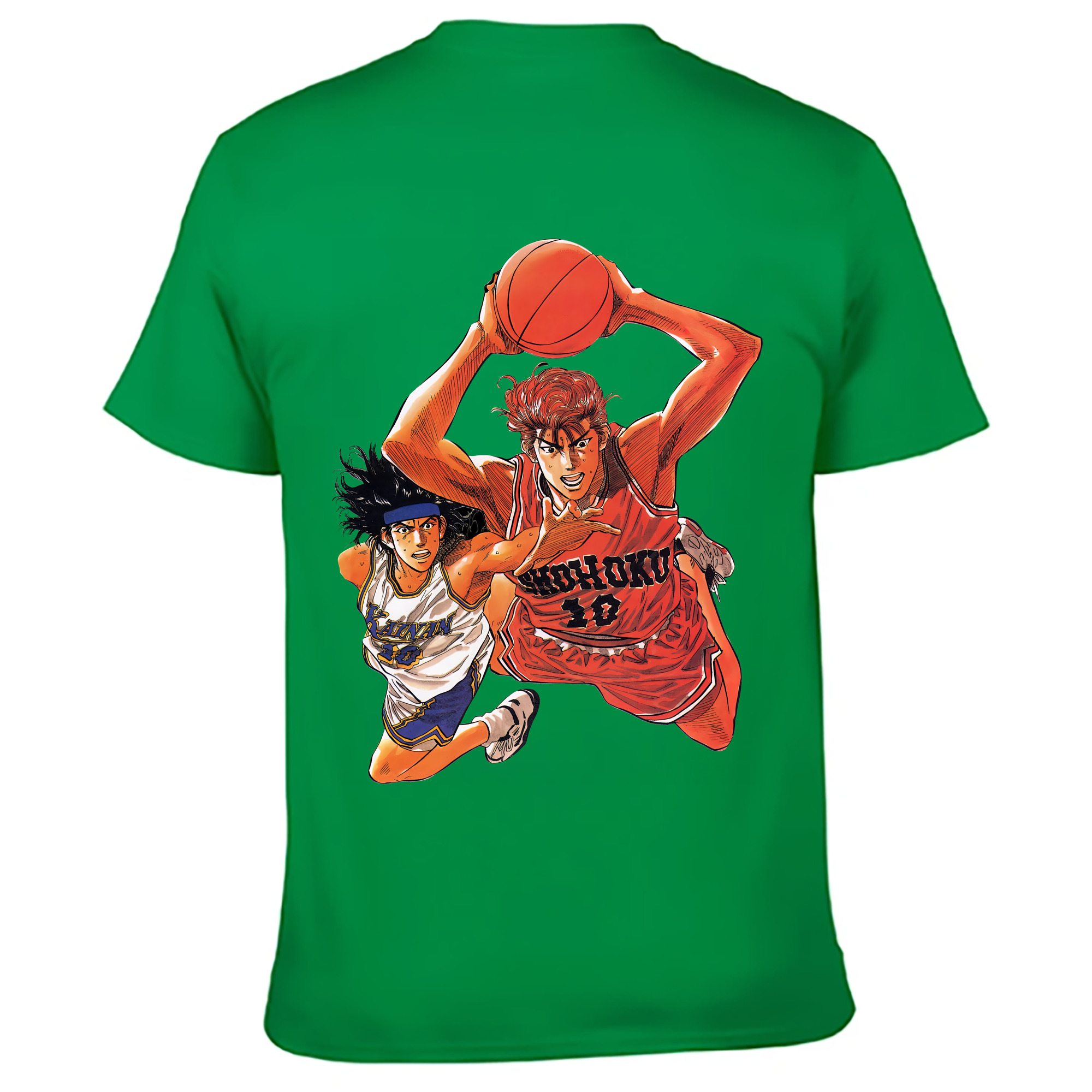 （画像用） SLAM DUNK／スラムダンク 綿100％ メンズ半袖Tシャツ（バックプリント） 通気性