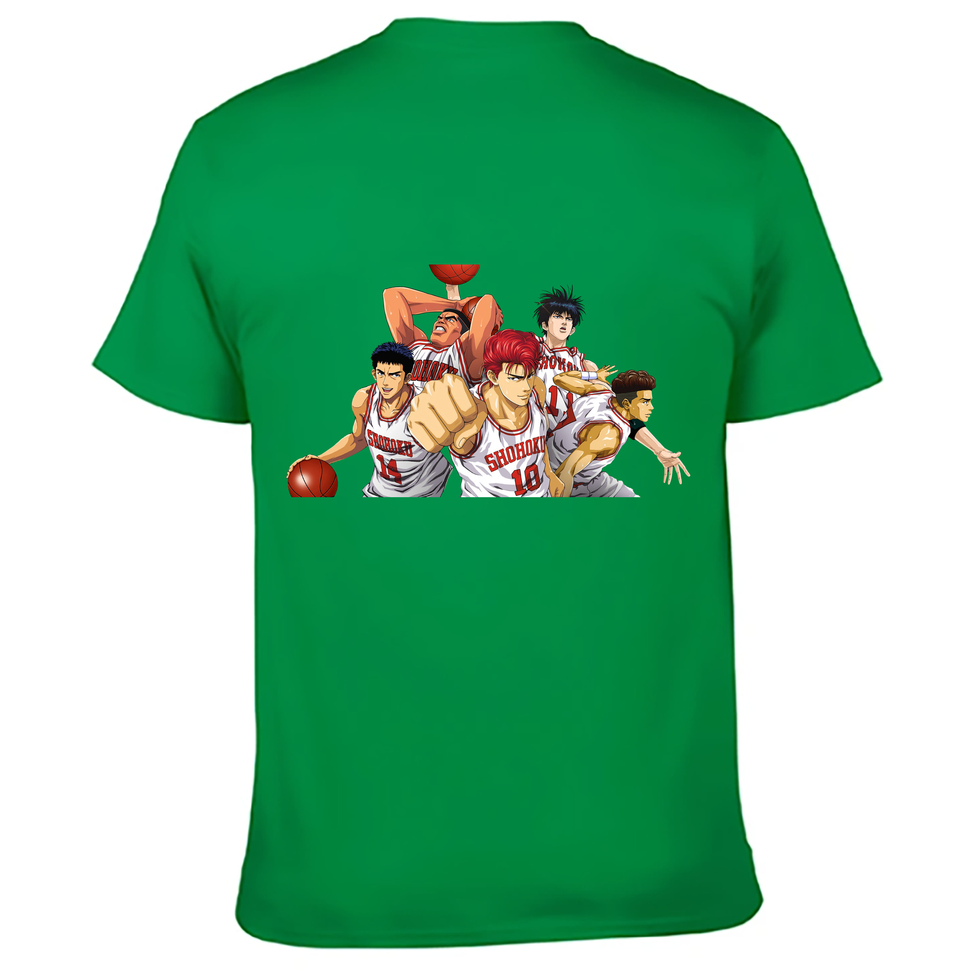 （画像用） SLAM DUNK／スラムダンク 綿100％ メンズ半袖Tシャツ（バックプリント） 通気性