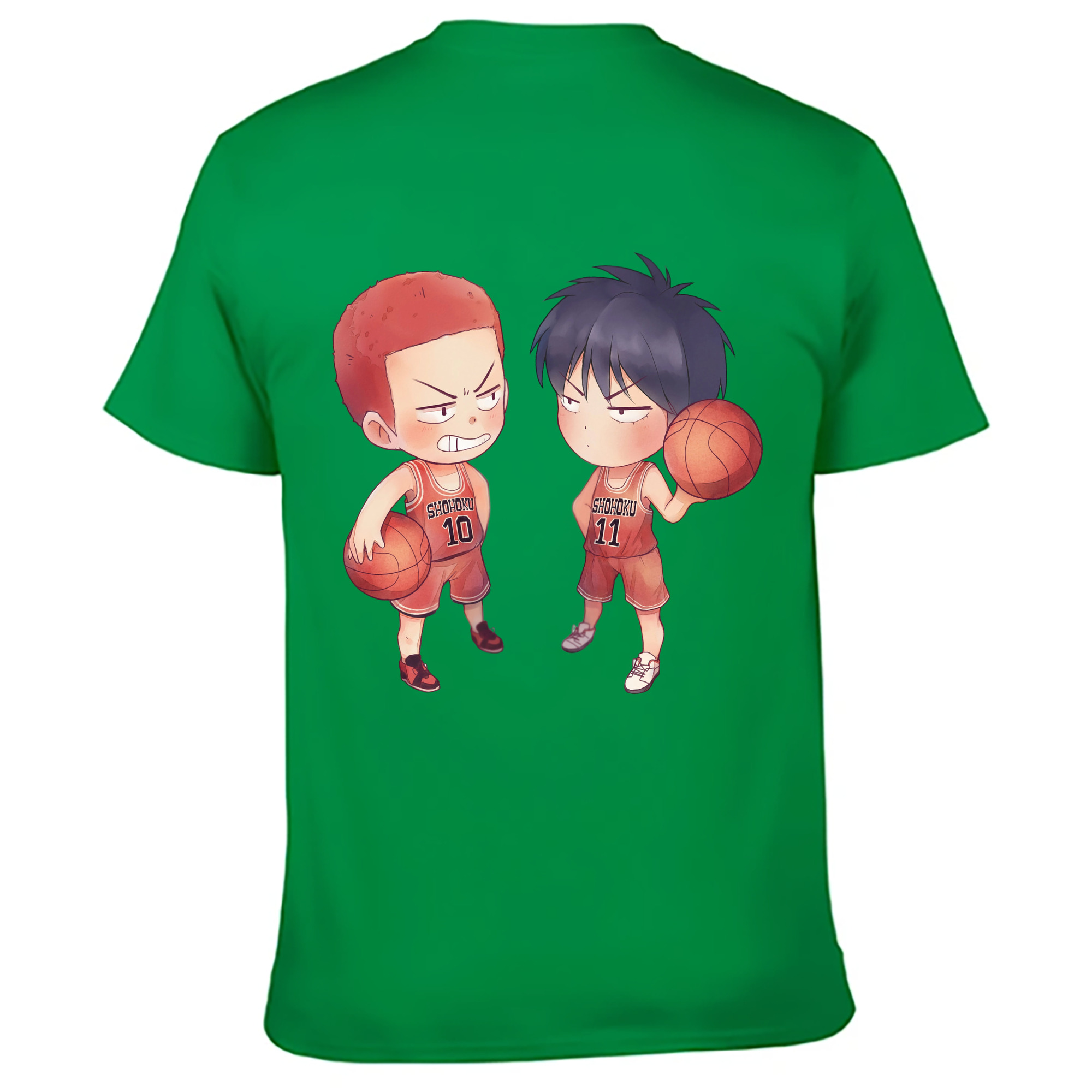 （画像用） SLAM DUNK／スラムダンク 綿100％ メンズ半袖Tシャツ（バックプリント） 通気性
