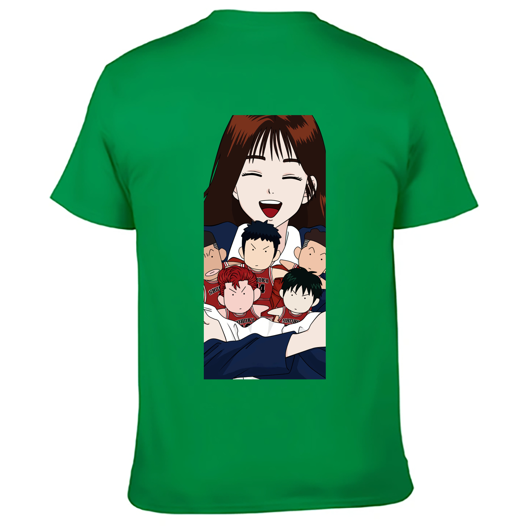 （画像用） SLAM DUNK／スラムダンク 綿100％ メンズ半袖Tシャツ（バックプリント） 通気性
