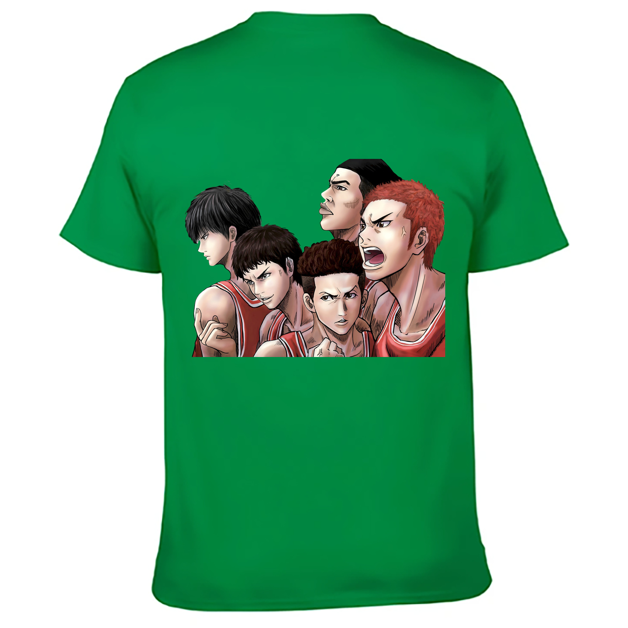 （画像用） SLAM DUNK／スラムダンク 綿100％ メンズ半袖Tシャツ（バックプリント） 通気性