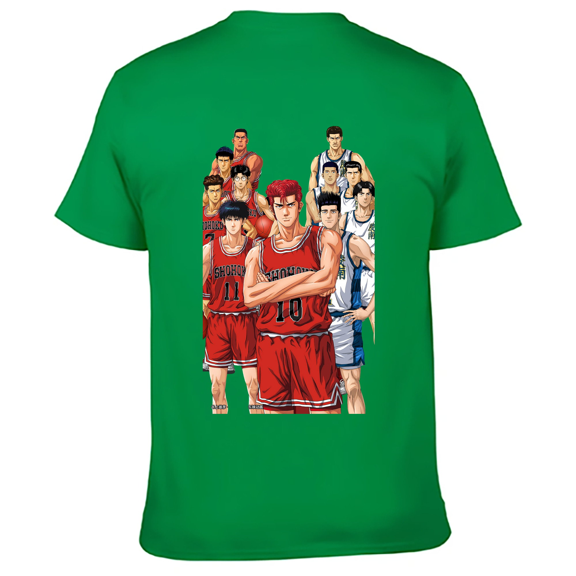 （画像用） SLAM DUNK／スラムダンク 綿100％ メンズ半袖Tシャツ（バックプリント） 通気性