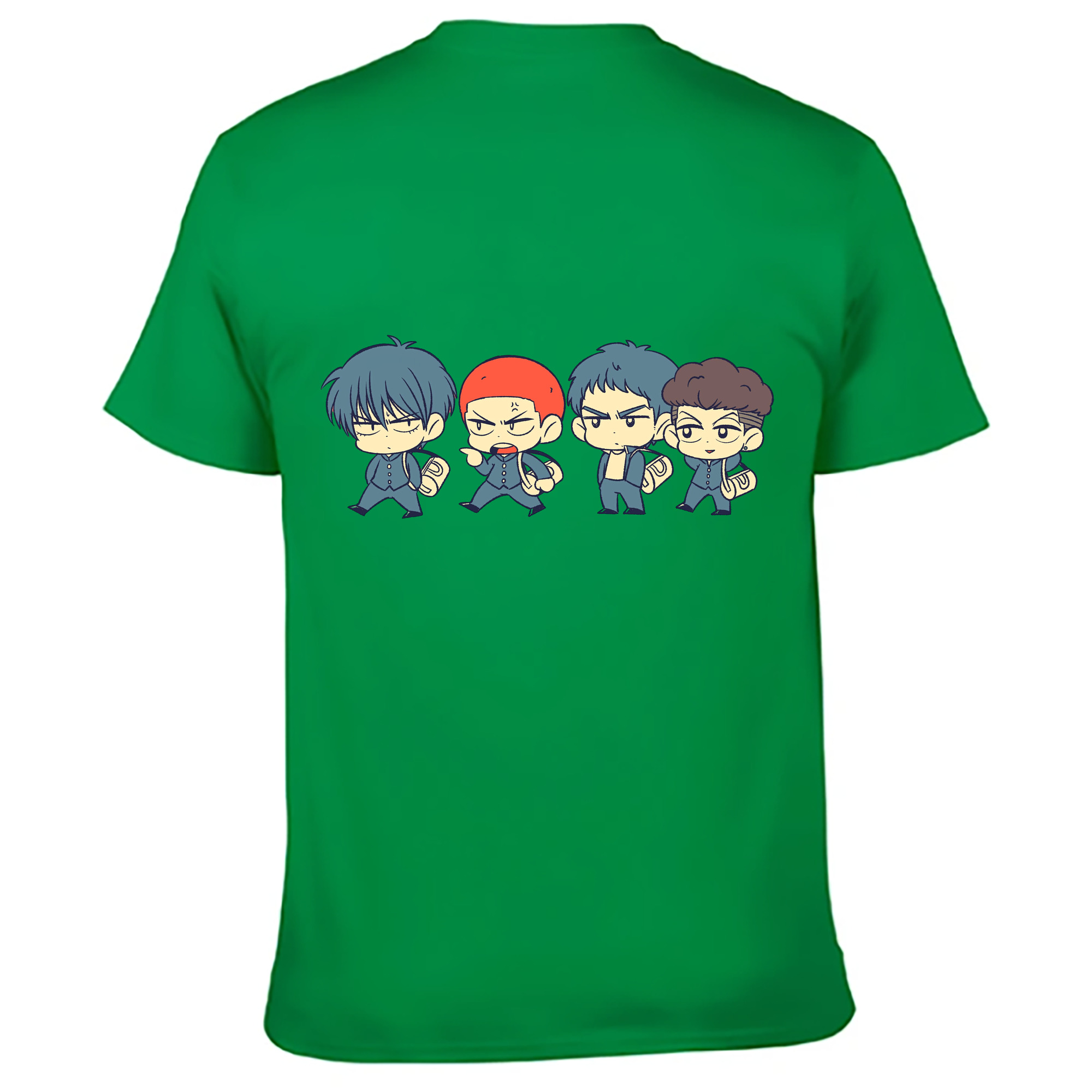 （画像用） SLAM DUNK／スラムダンク 綿100％ メンズ半袖Tシャツ（バックプリント） 通気性