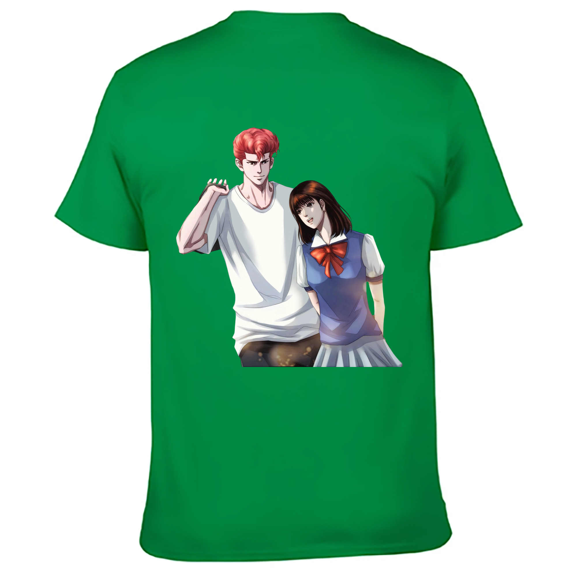 （画像用） SLAM DUNK／スラムダンク 綿100％ メンズ半袖Tシャツ（バックプリント） 通気性