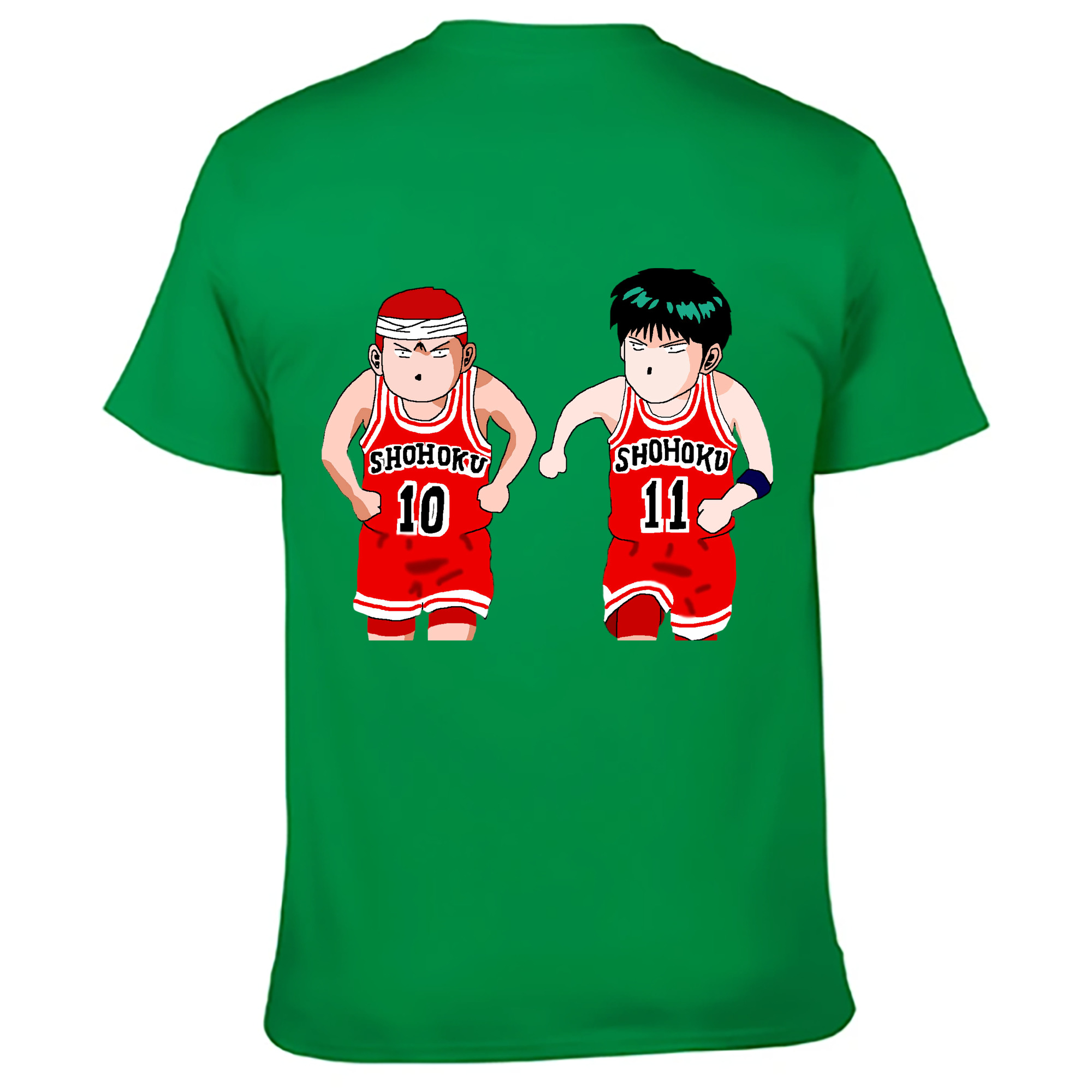 （画像用） SLAM DUNK／スラムダンク 綿100％ メンズ半袖Tシャツ（バックプリント） 通気性