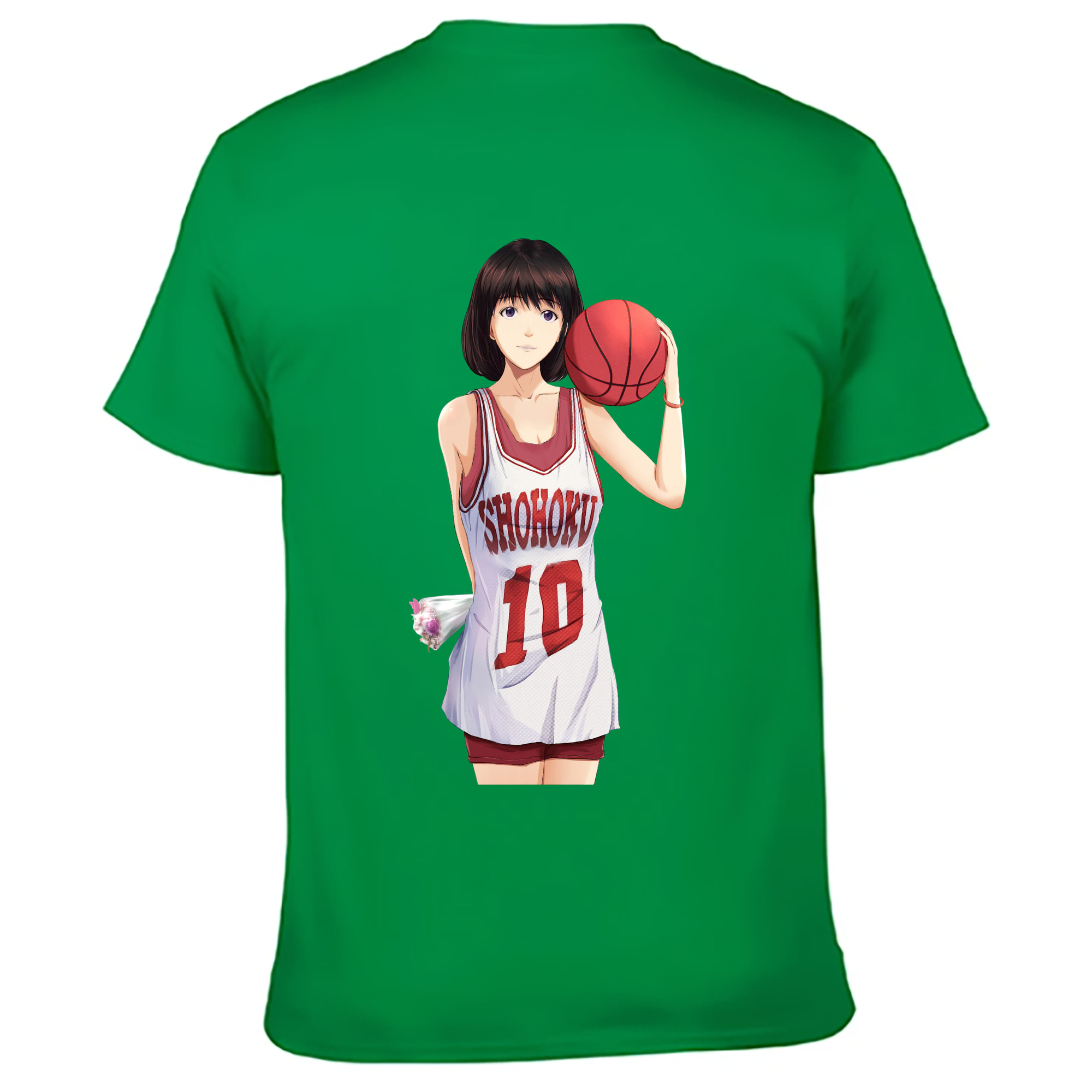 （画像用） SLAM DUNK／スラムダンク 綿100％ メンズ半袖Tシャツ（バックプリント） 通気性