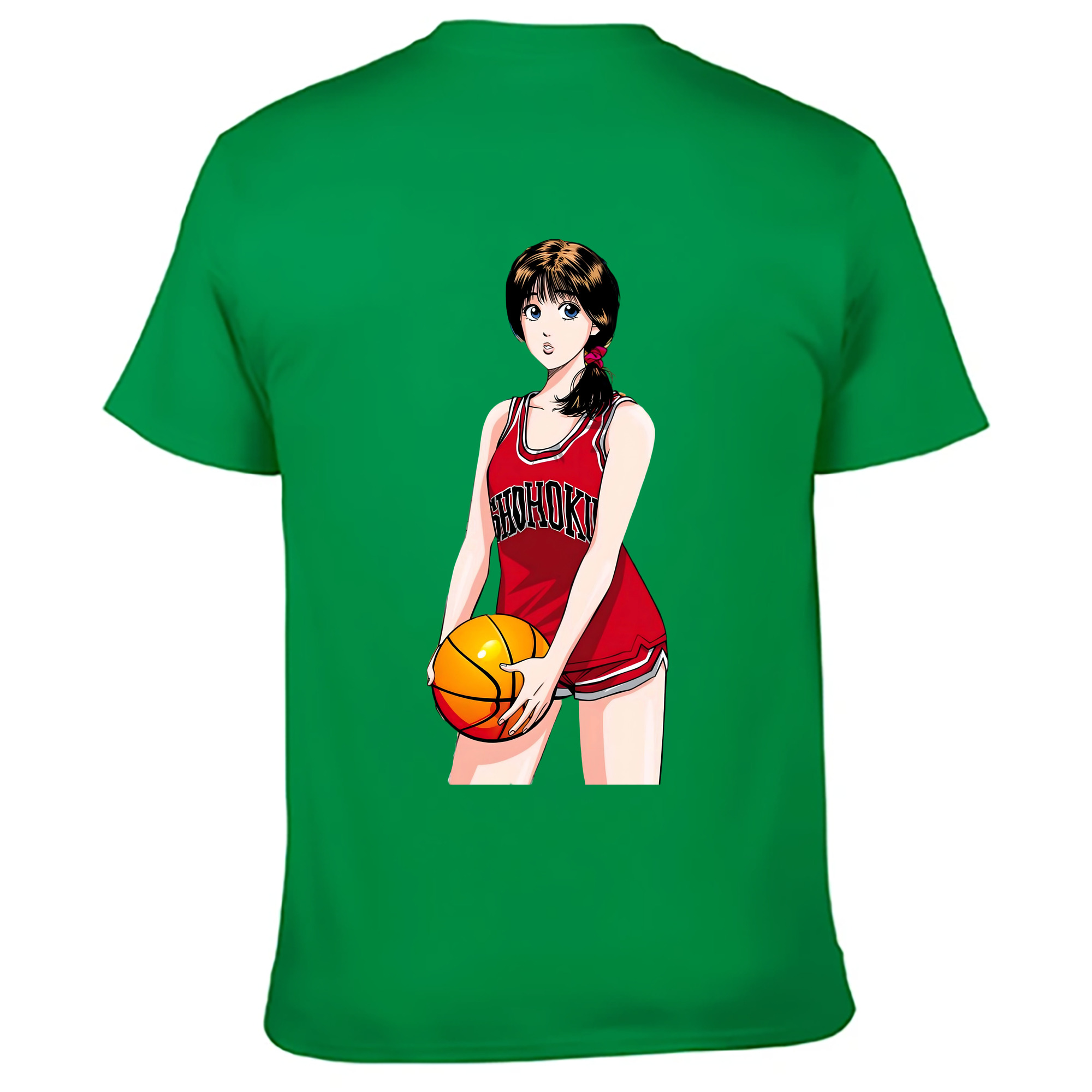 （画像用） SLAM DUNK／スラムダンク 綿100％ メンズ半袖Tシャツ（バックプリント） 通気性