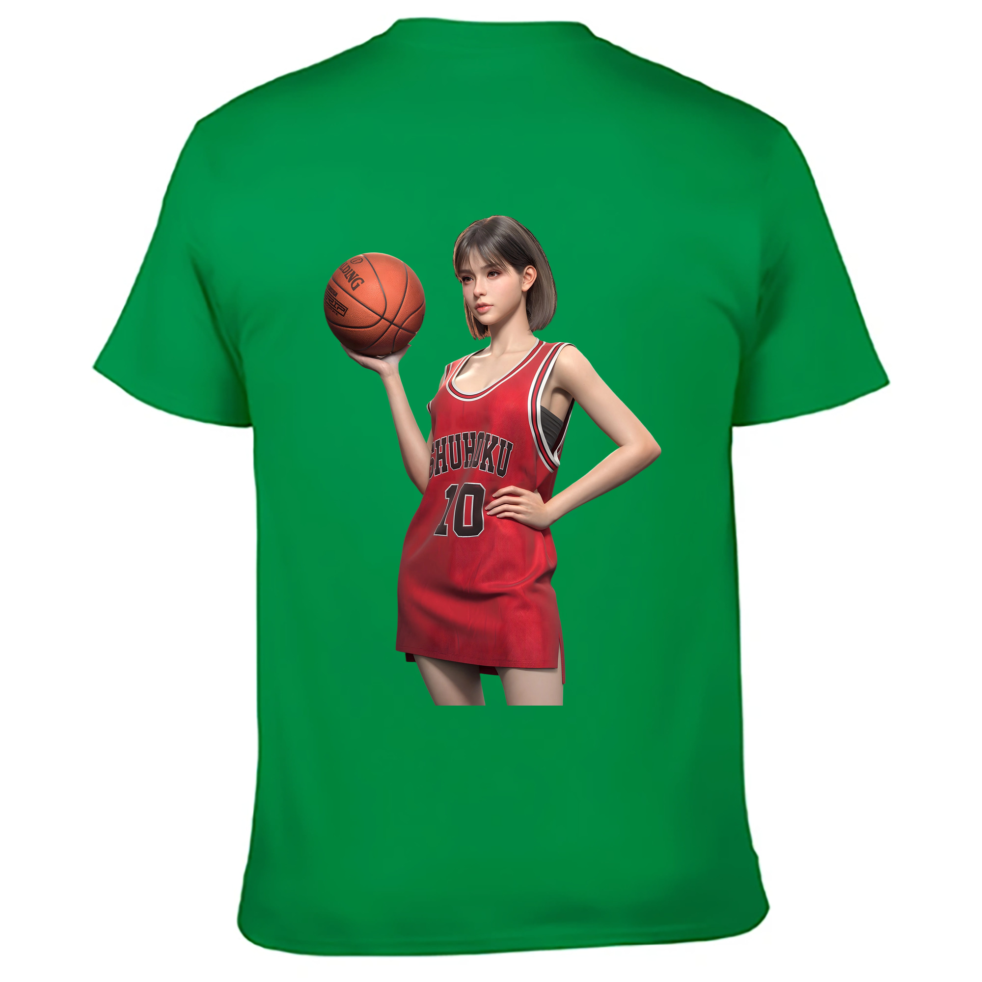 （画像用） SLAM DUNK／スラムダンク 綿100％ メンズ半袖Tシャツ（バックプリント） 通気性