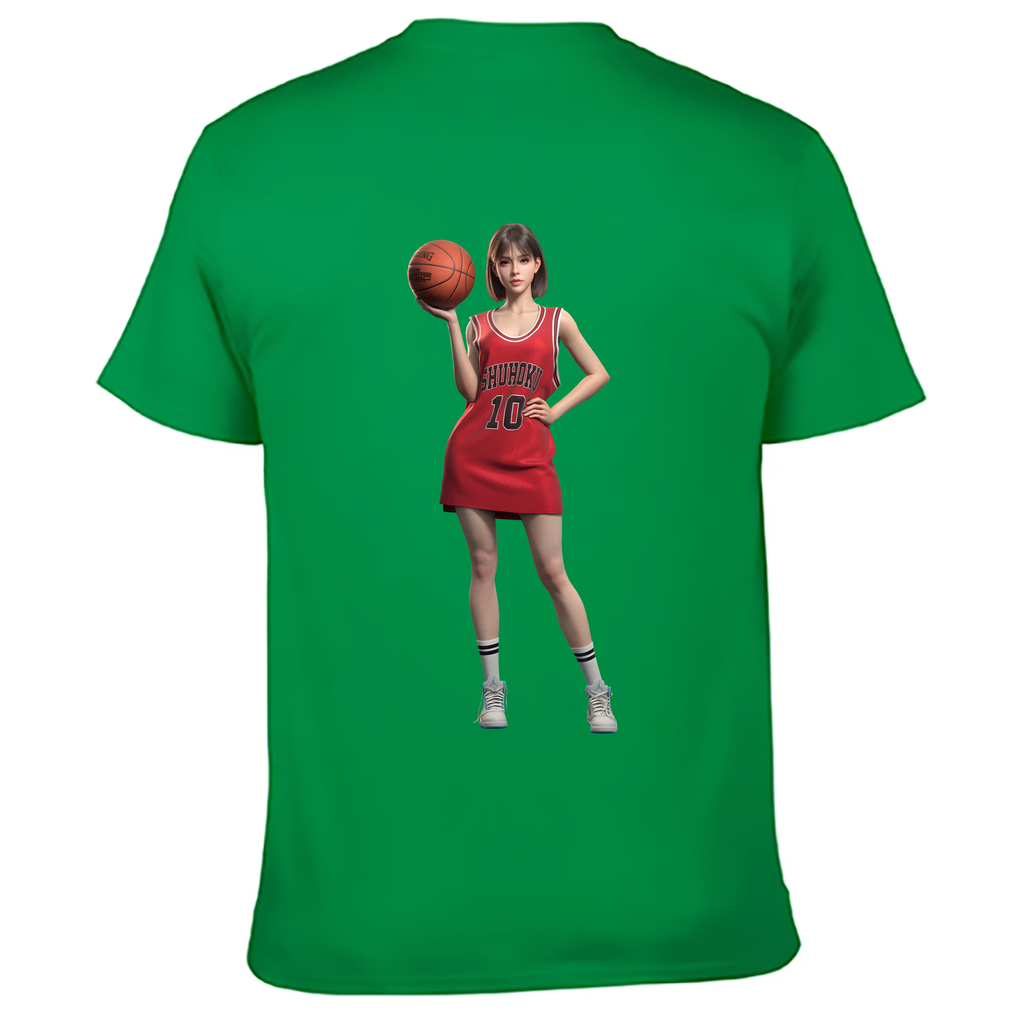 （画像用） SLAM DUNK／スラムダンク 綿100％ メンズ半袖Tシャツ（バックプリント） 通気性