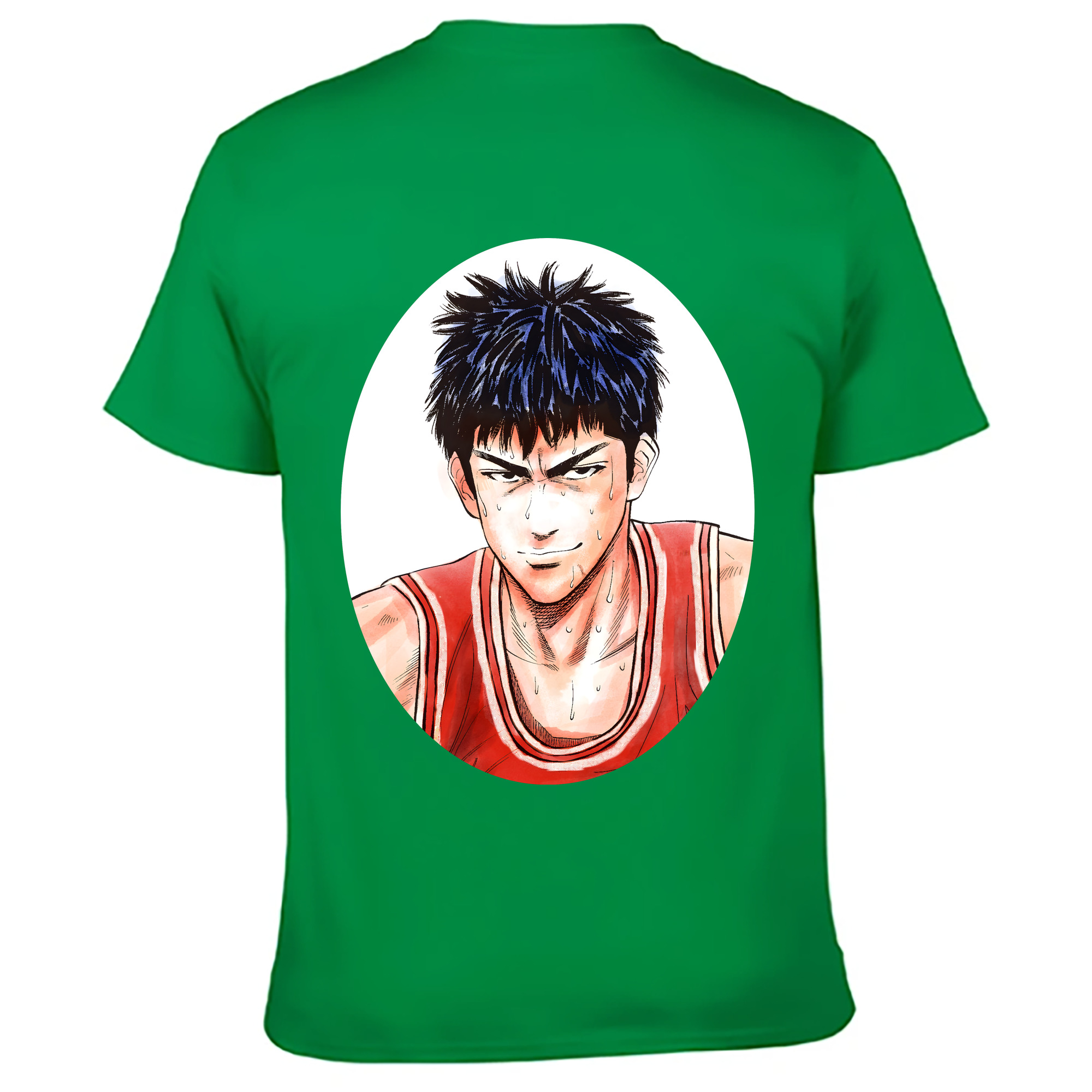 （画像用） SLAM DUNK／スラムダンク 綿100％ メンズ半袖Tシャツ（バックプリント） 通気性