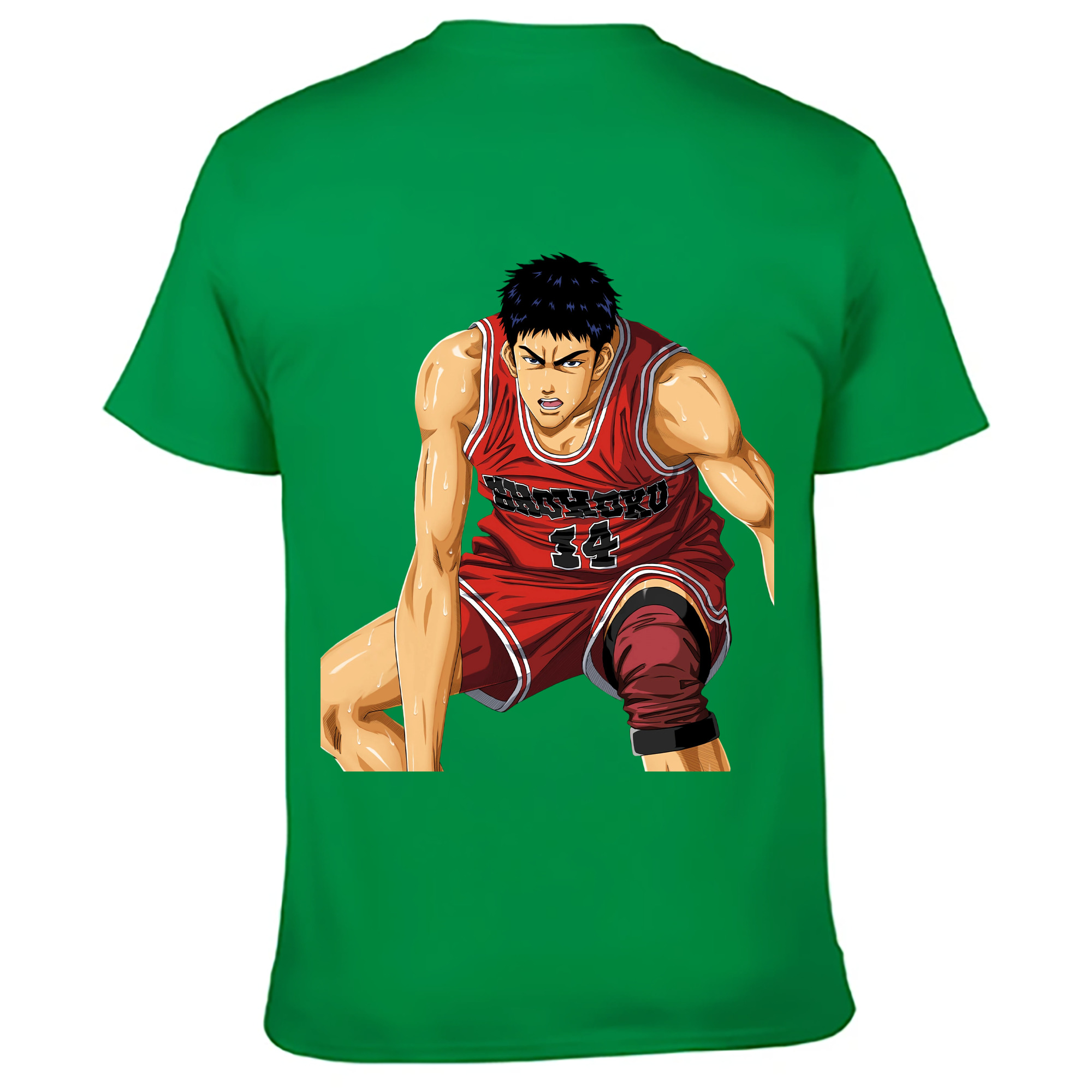 （画像用） SLAM DUNK／スラムダンク 綿100％ メンズ半袖Tシャツ（バックプリント） 通気性