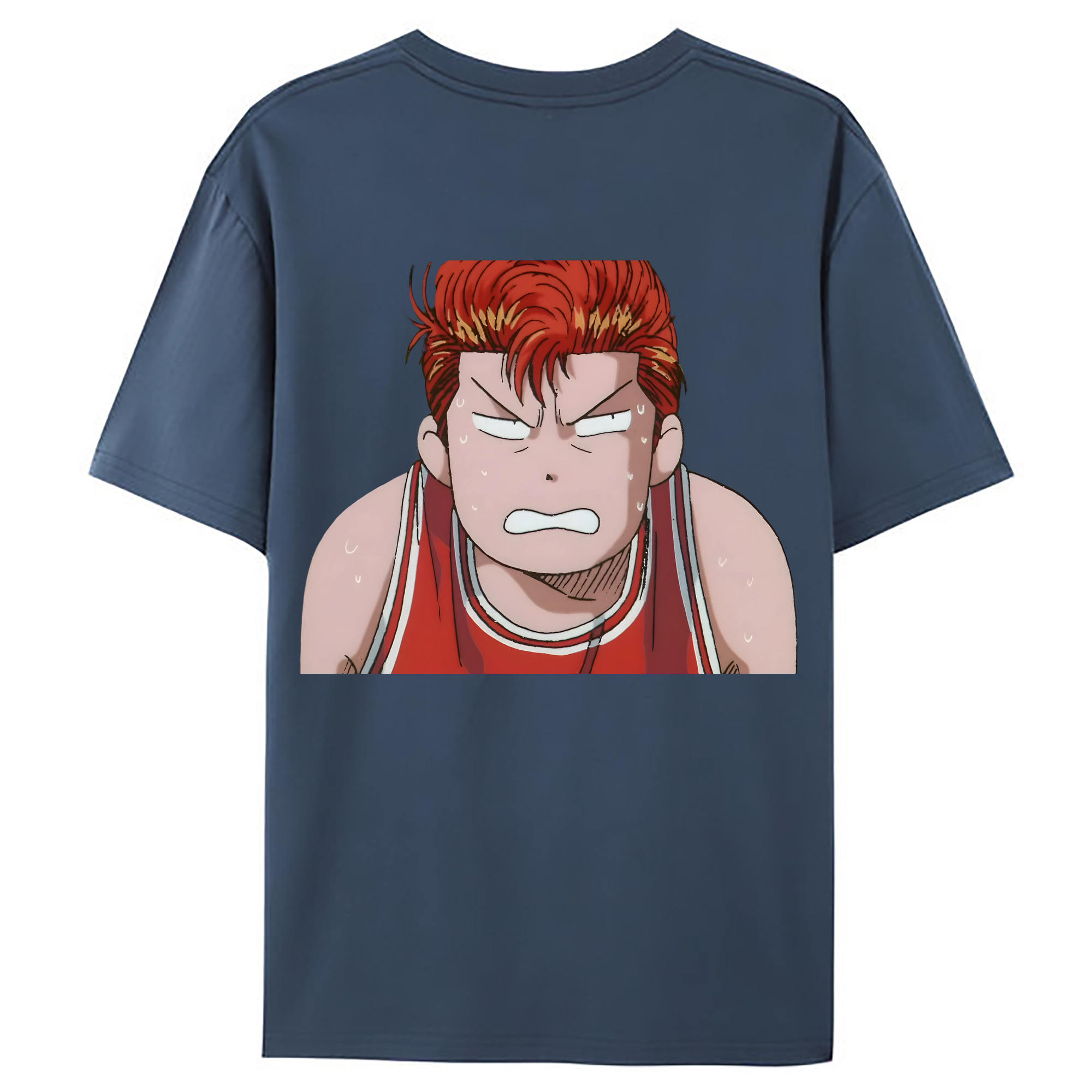 （画像用） SLAM DUNK／スラムダンク 綿100％ メンズ半袖Tシャツ（バックプリント） 通気性