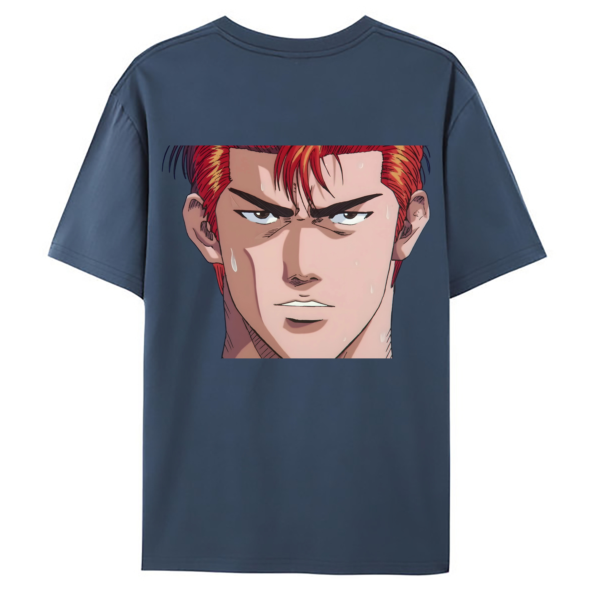 （画像用） SLAM DUNK／スラムダンク 綿100％ メンズ半袖Tシャツ（バックプリント） 通気性
