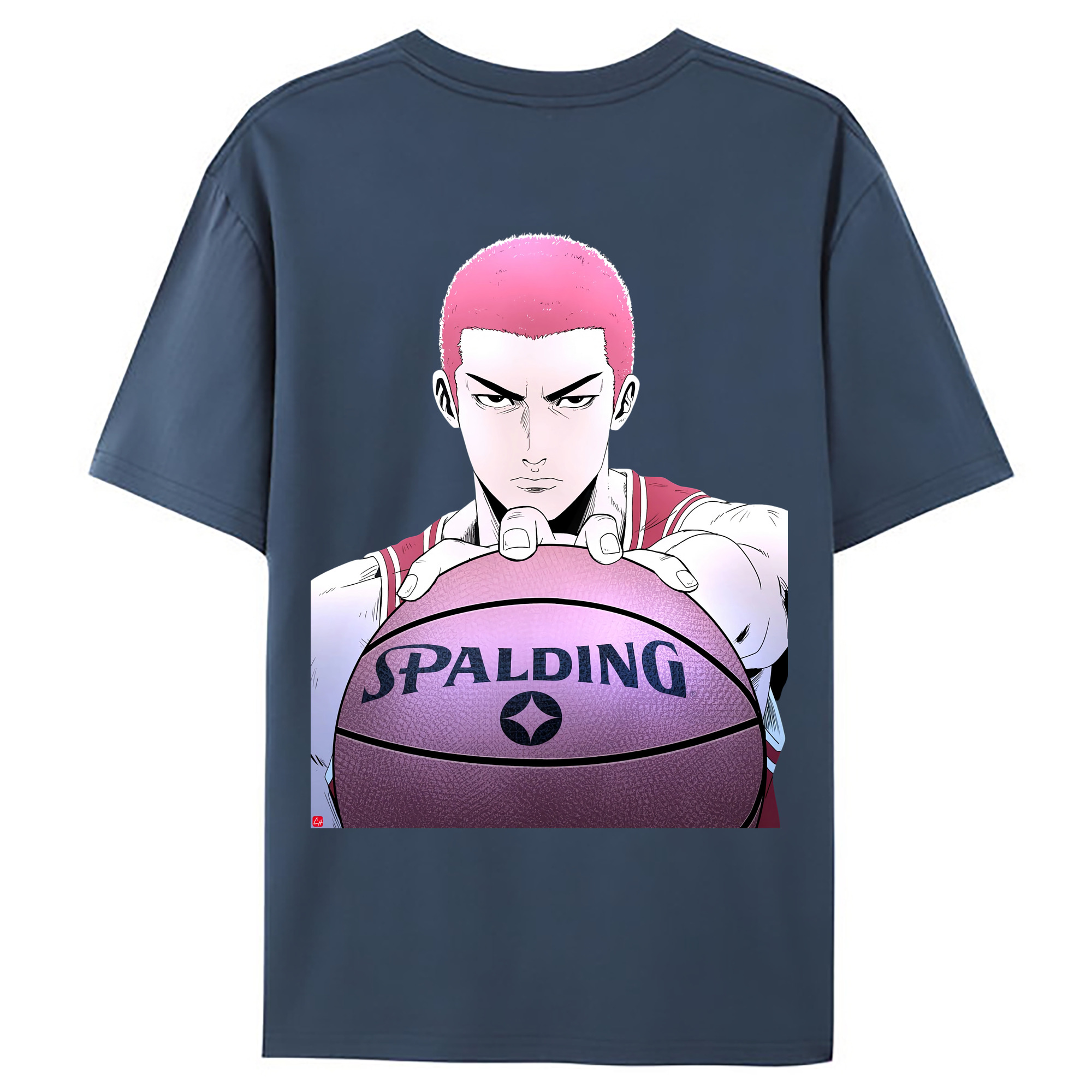（画像用） SLAM DUNK／スラムダンク 綿100％ メンズ半袖Tシャツ（バックプリント） 通気性