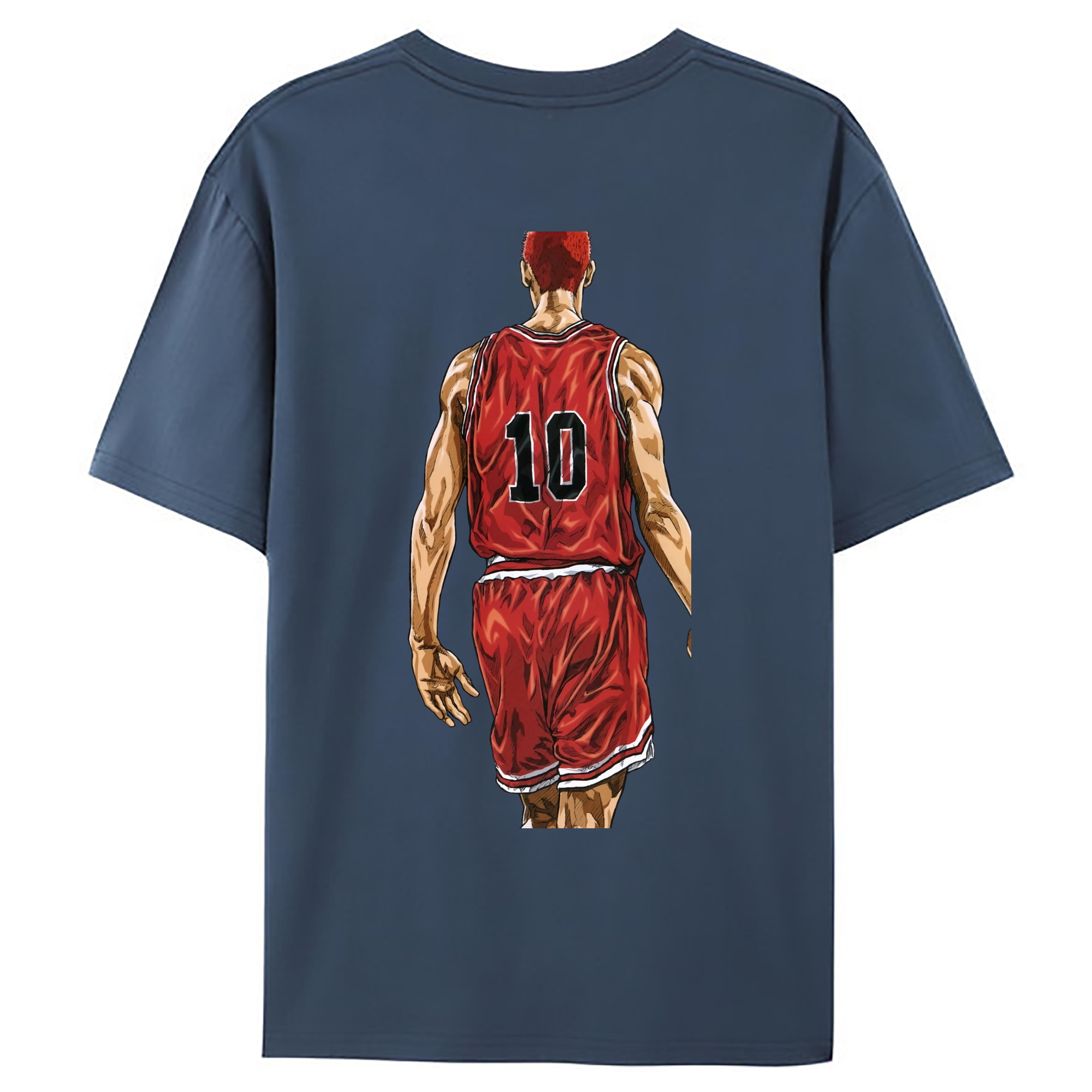 （画像用） SLAM DUNK／スラムダンク 綿100％ メンズ半袖Tシャツ（バックプリント） 通気性
