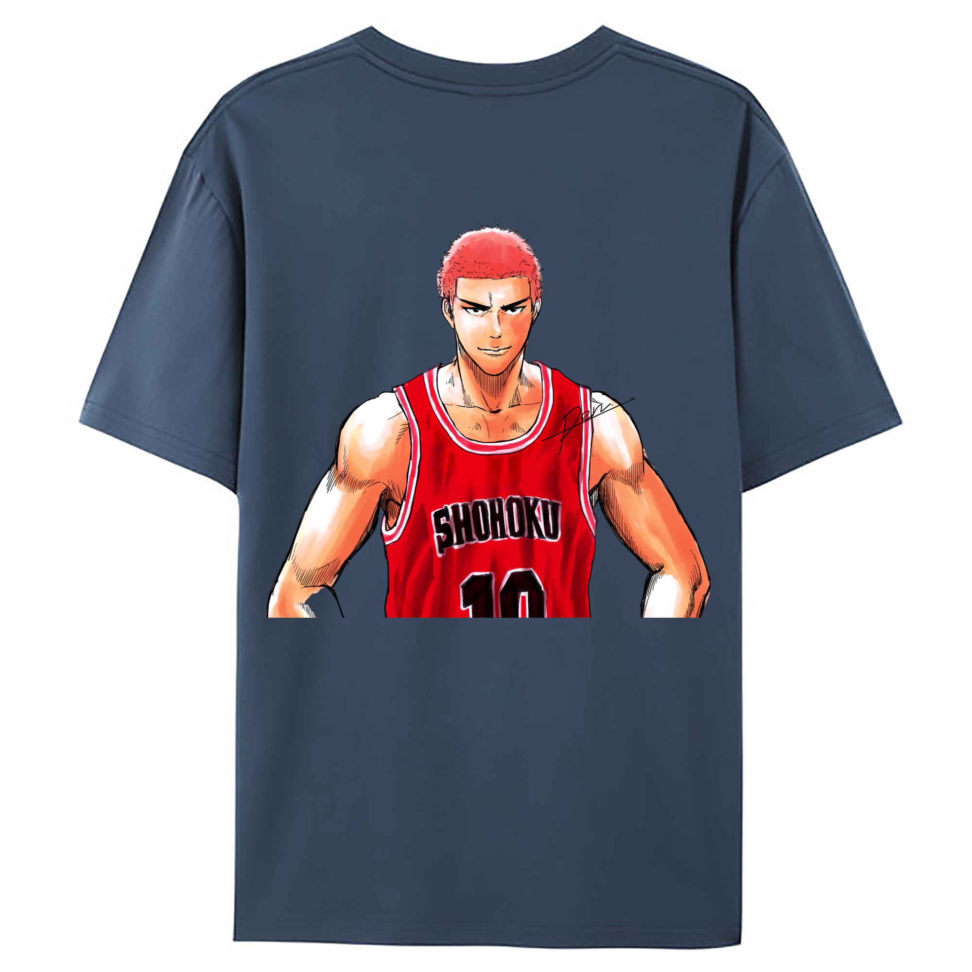 （画像用） SLAM DUNK／スラムダンク 綿100％ メンズ半袖Tシャツ（バックプリント） 通気性