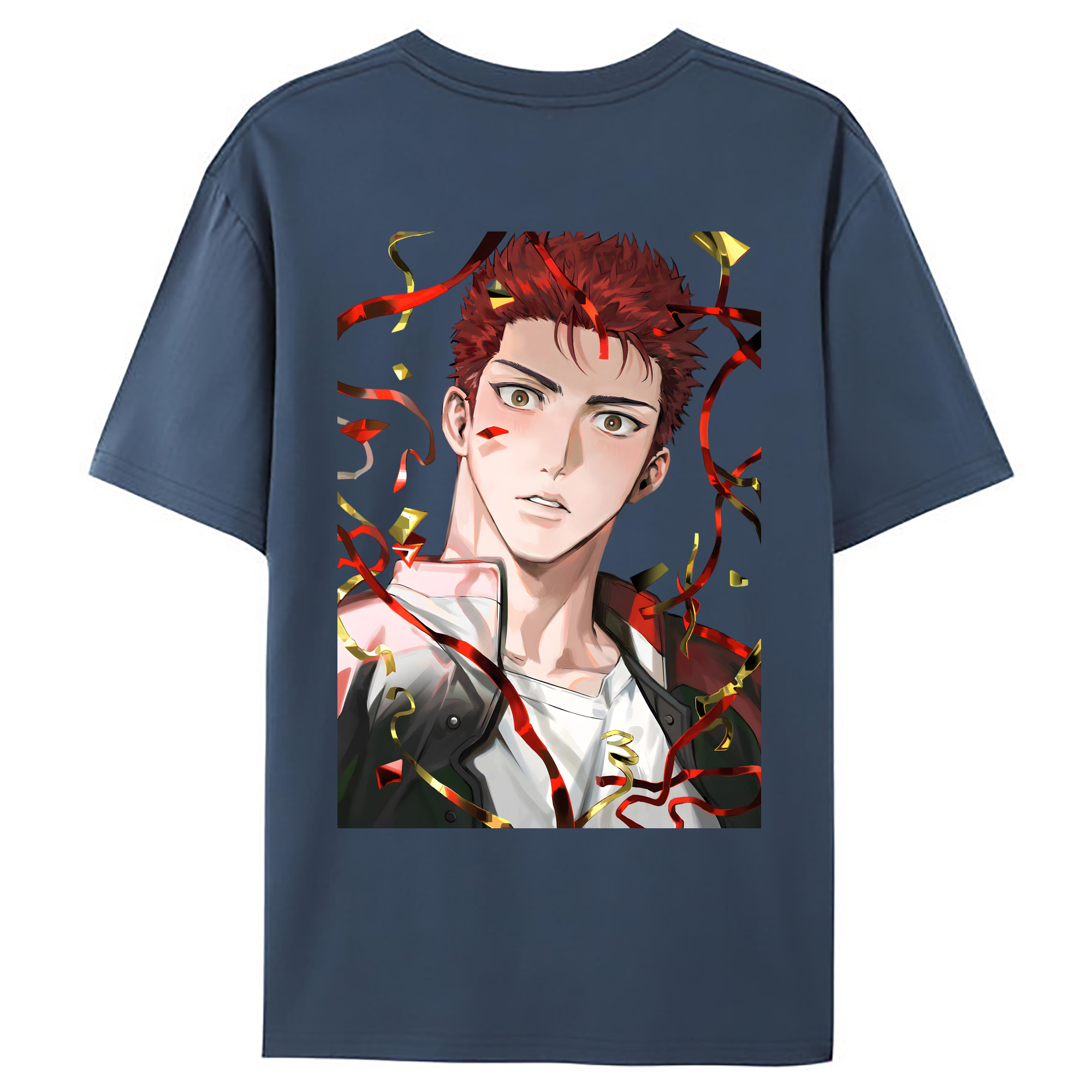 （画像用） SLAM DUNK／スラムダンク 綿100％ メンズ半袖Tシャツ（バックプリント） 通気性