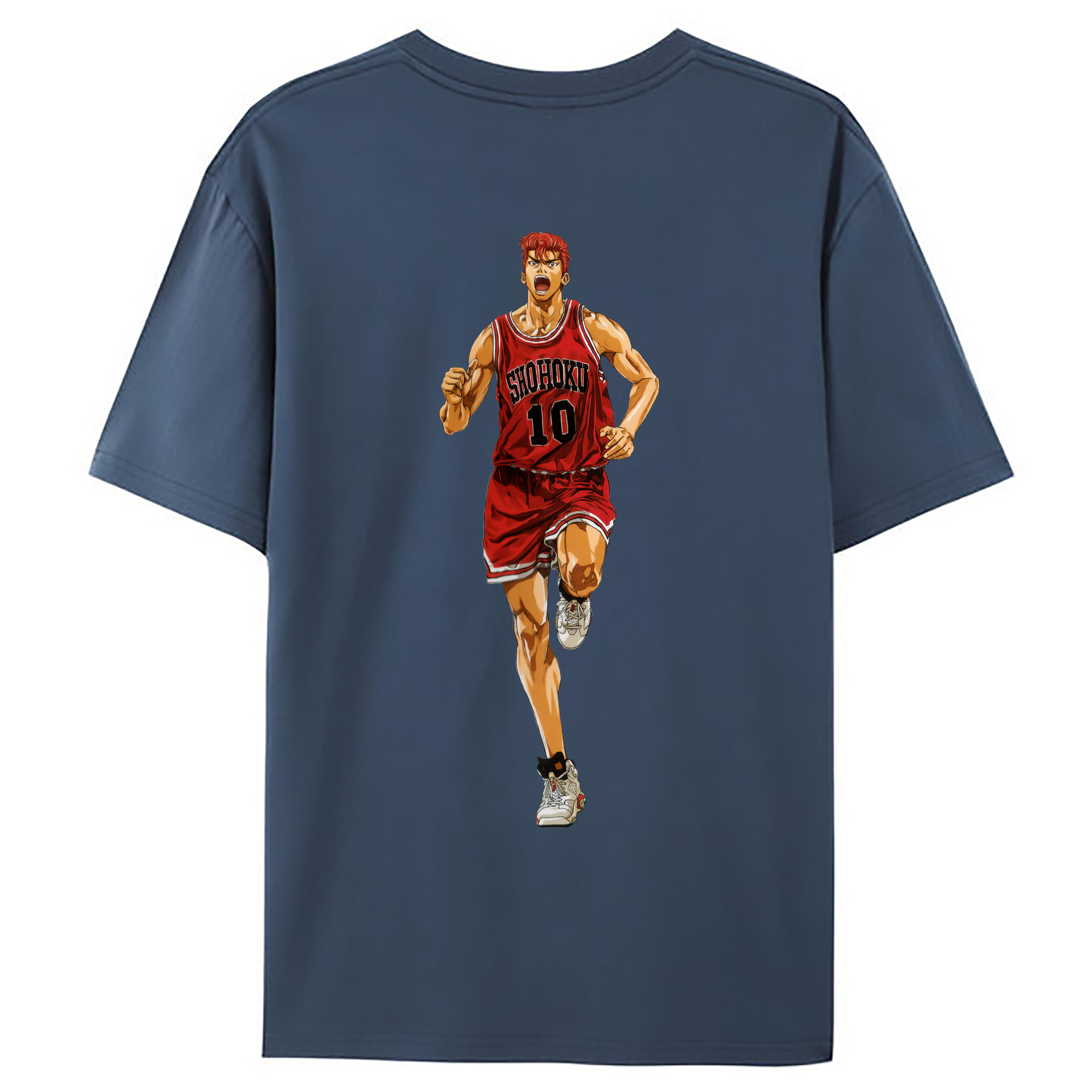 （画像用） SLAM DUNK／スラムダンク 綿100％ メンズ半袖Tシャツ（バックプリント） 通気性