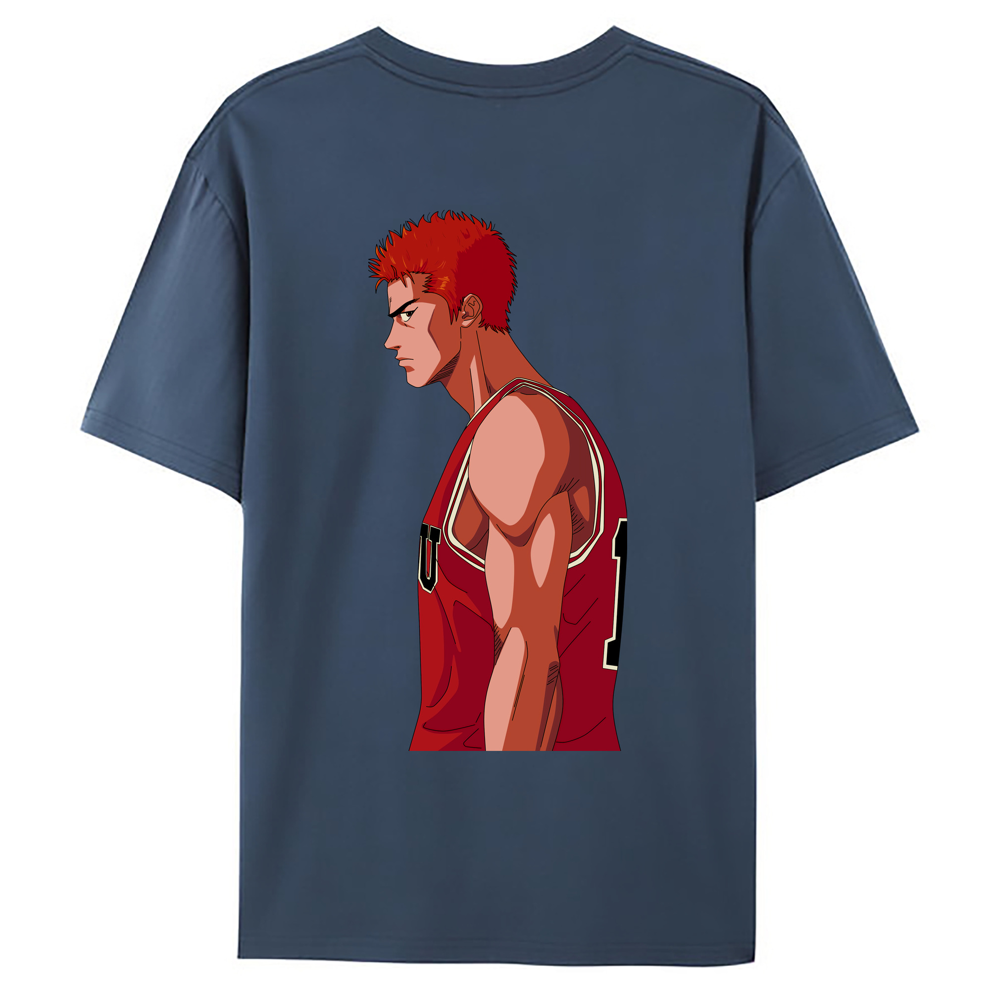 （画像用） SLAM DUNK／スラムダンク 綿100％ メンズ半袖Tシャツ（バックプリント） 通気性