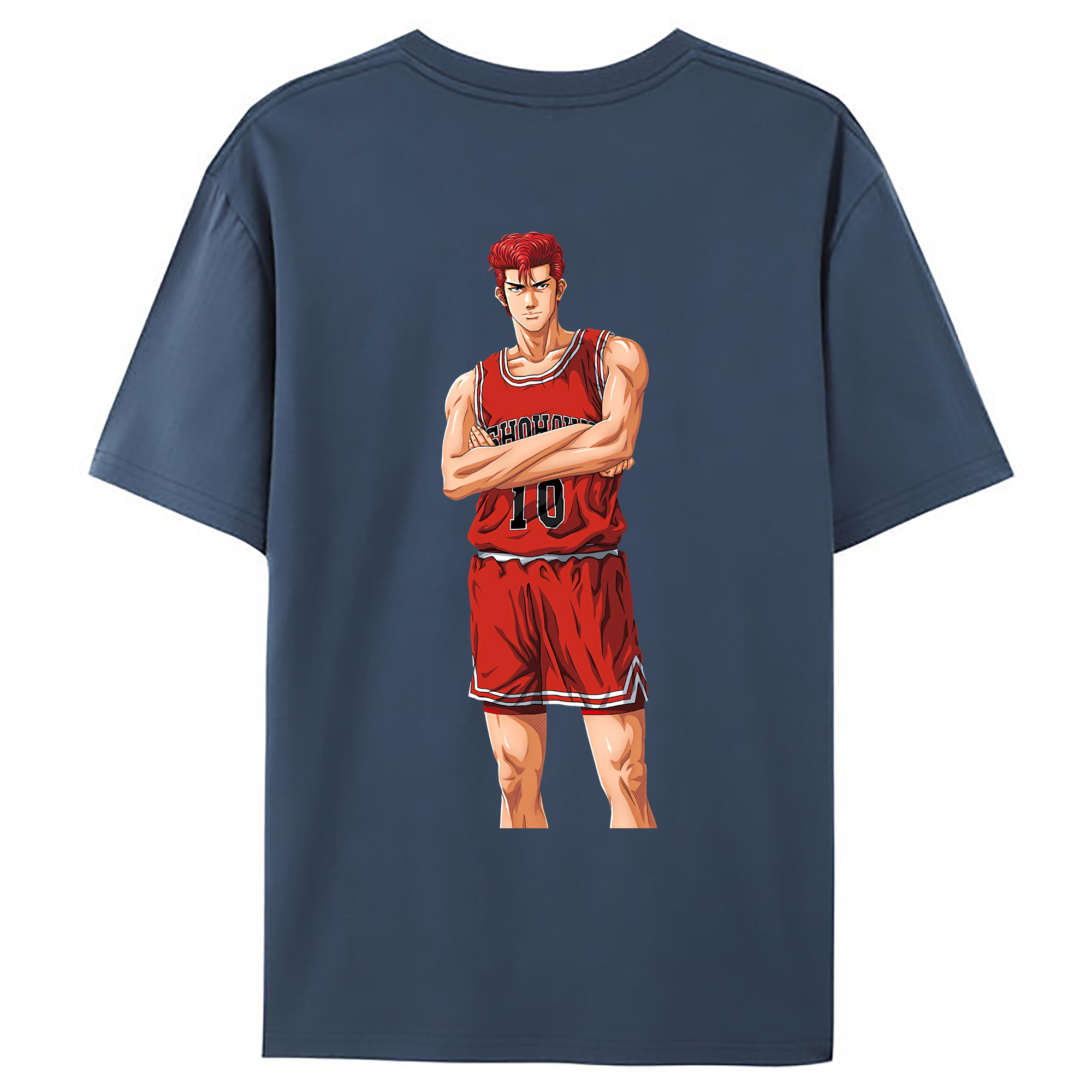 （画像用） SLAM DUNK／スラムダンク 綿100％ メンズ半袖Tシャツ（バックプリント） 通気性