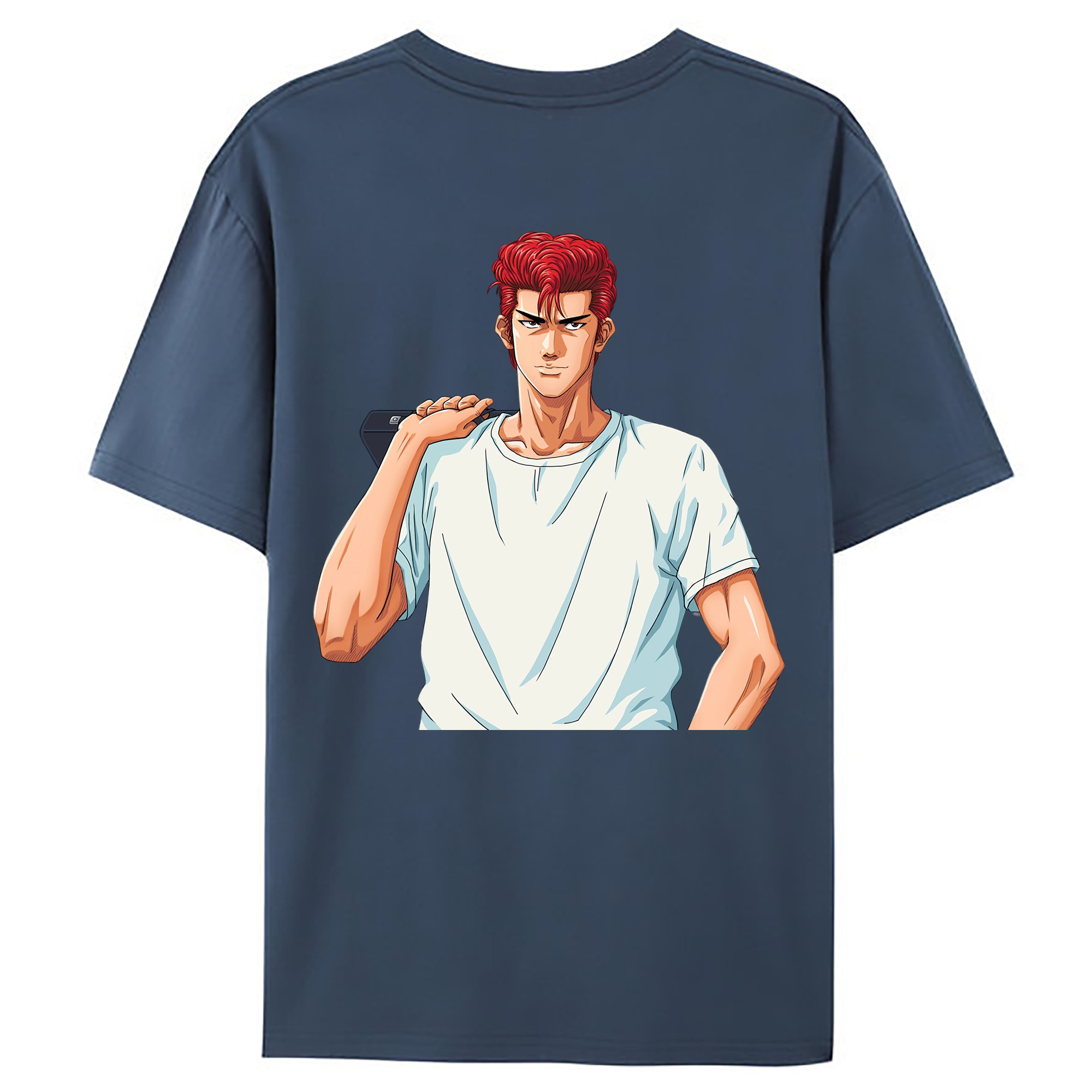 （画像用） SLAM DUNK／スラムダンク 綿100％ メンズ半袖Tシャツ（バックプリント） 通気性