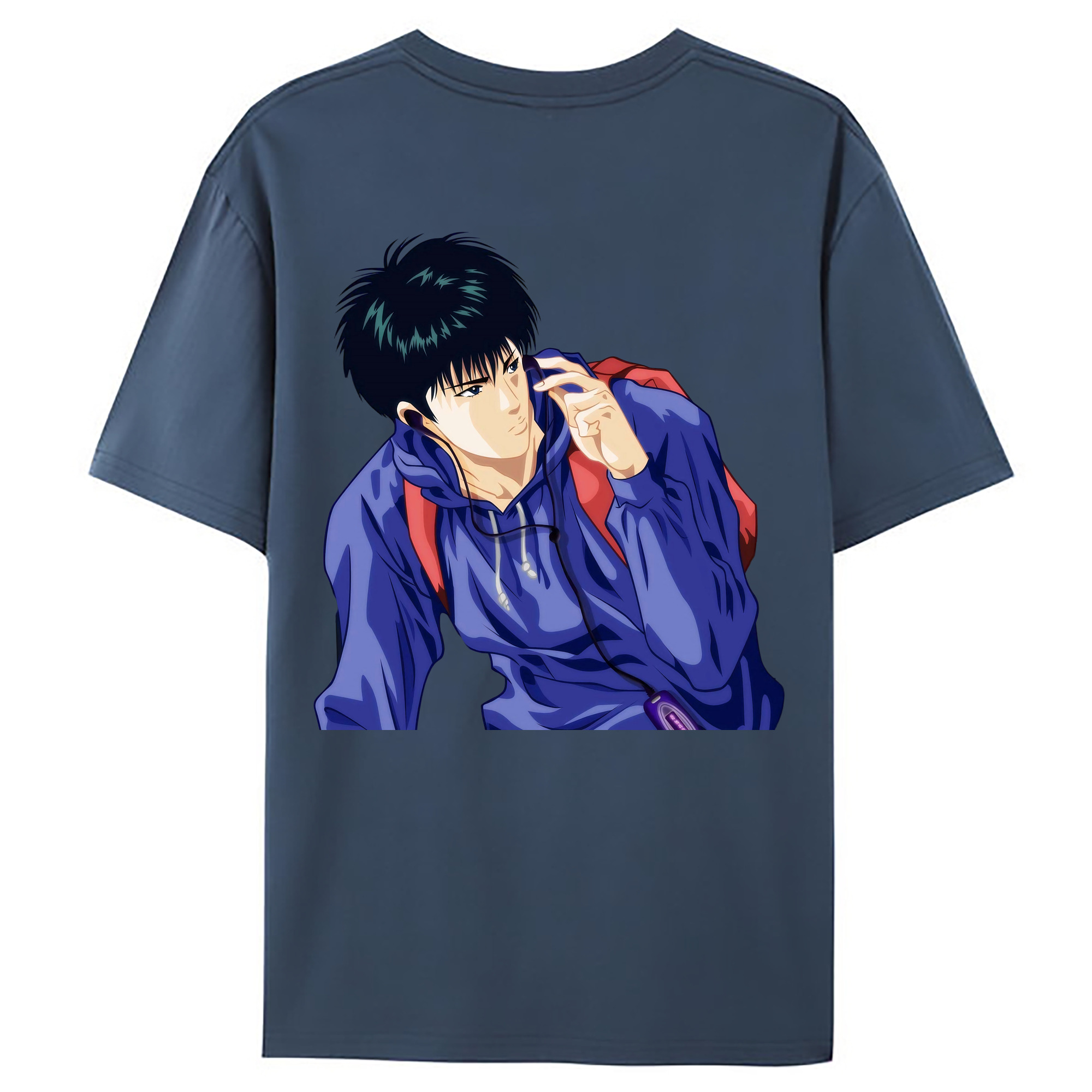 （画像用） SLAM DUNK／スラムダンク 綿100％ メンズ半袖Tシャツ（バックプリント） 通気性