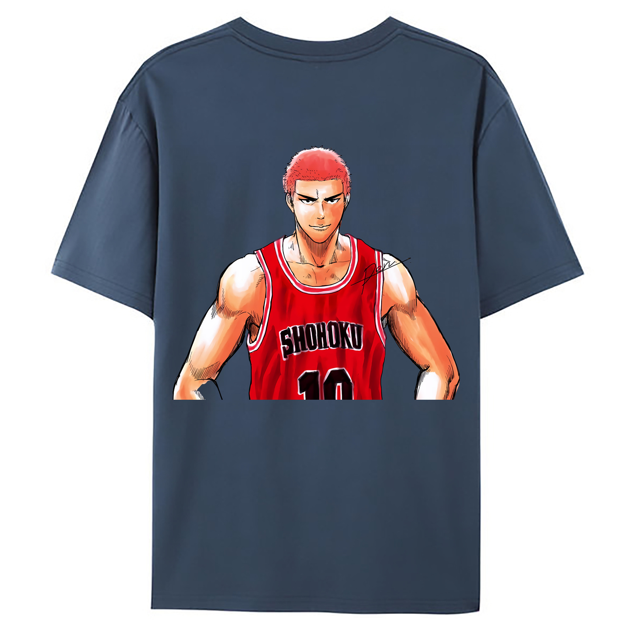 （画像用） SLAM DUNK／スラムダンク 綿100％ メンズ半袖Tシャツ（バックプリント） 通気性