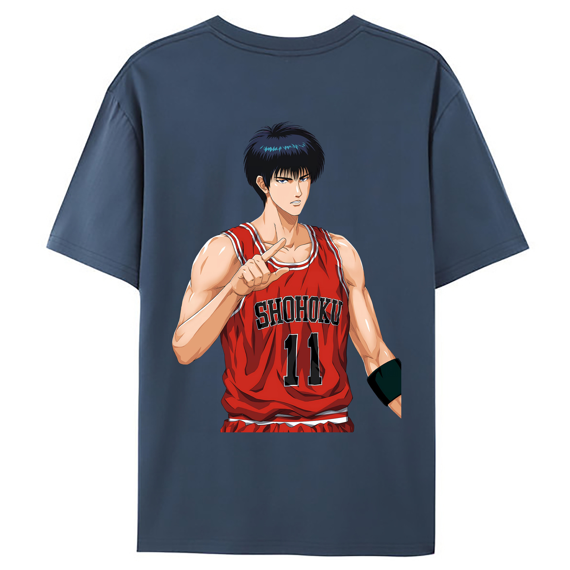 （画像用） SLAM DUNK／スラムダンク 綿100％ メンズ半袖Tシャツ（バックプリント） 通気性