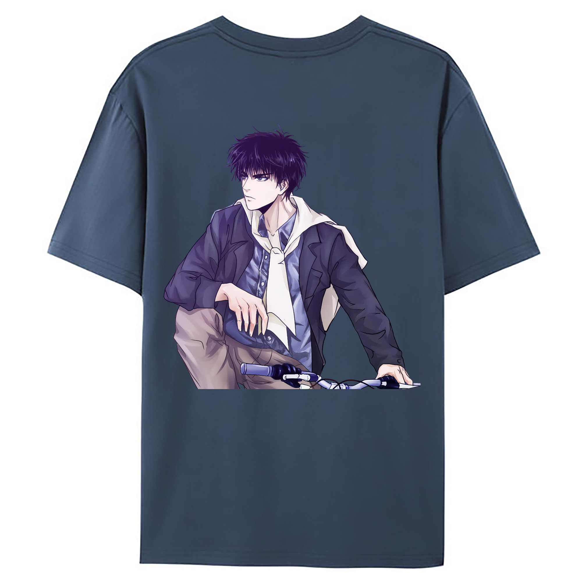 （画像用） SLAM DUNK／スラムダンク 綿100％ メンズ半袖Tシャツ（バックプリント） 通気性