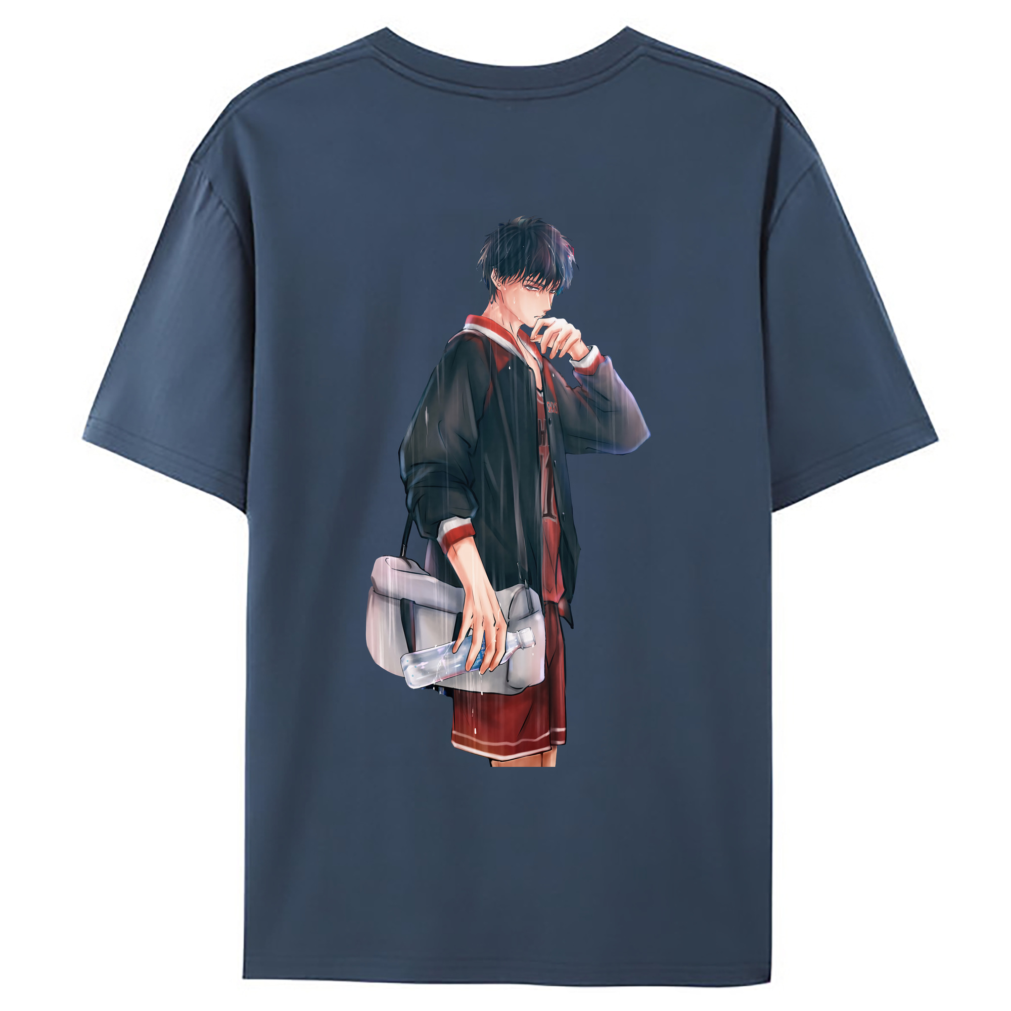 （画像用） SLAM DUNK／スラムダンク 綿100％ メンズ半袖Tシャツ（バックプリント） 通気性