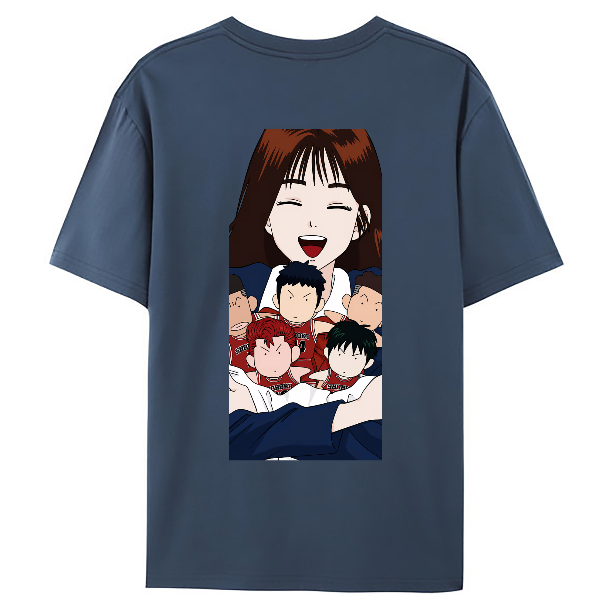 （画像用） SLAM DUNK／スラムダンク 綿100％ メンズ半袖Tシャツ（バックプリント） 通気性