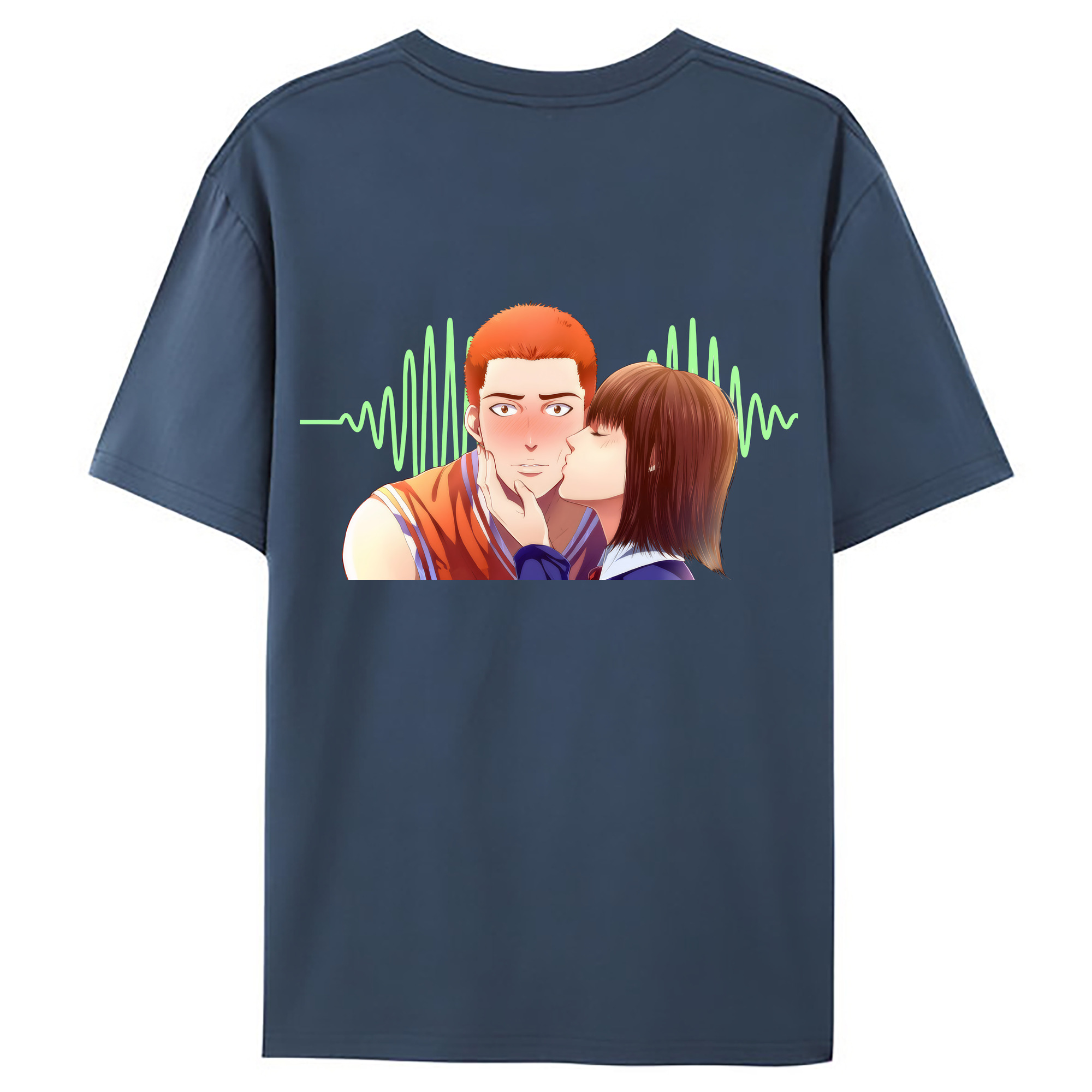 （画像用） SLAM DUNK／スラムダンク 綿100％ メンズ半袖Tシャツ（バックプリント） 通気性