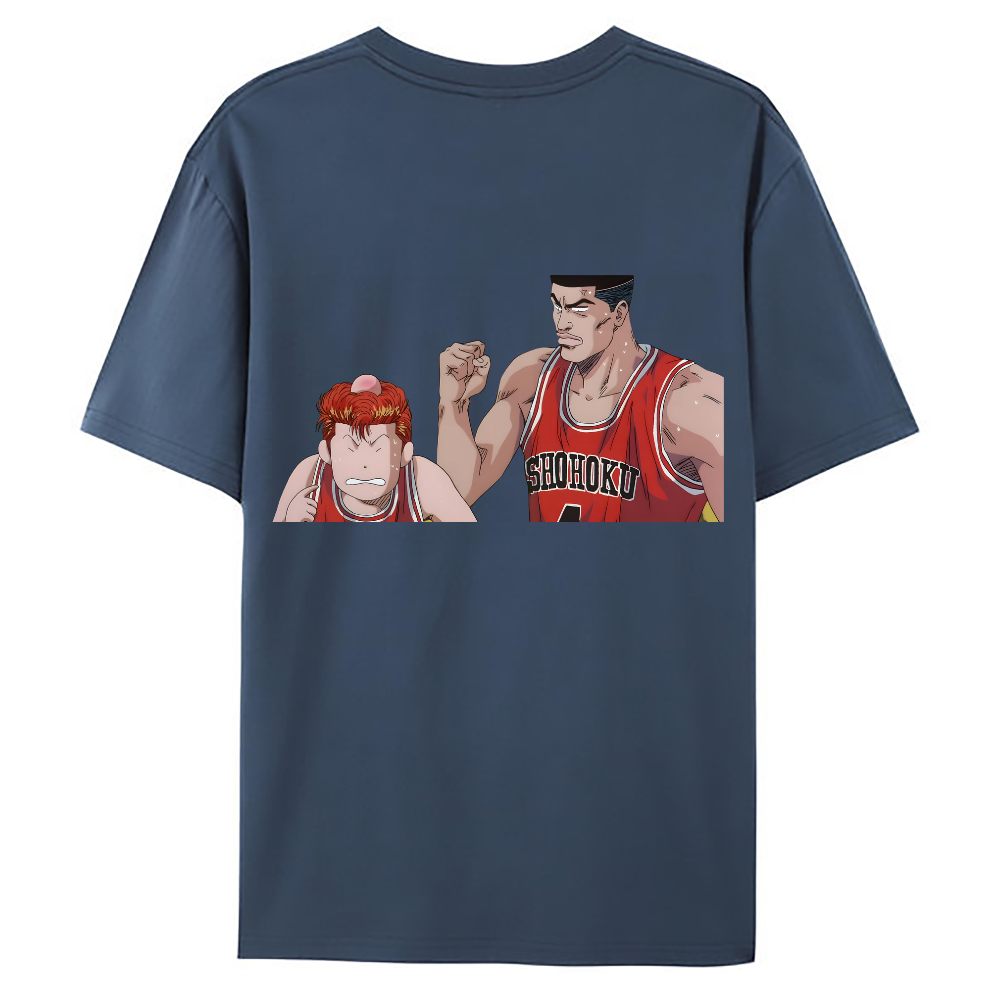 （画像用） SLAM DUNK／スラムダンク 綿100％ メンズ半袖Tシャツ（バックプリント） 通気性