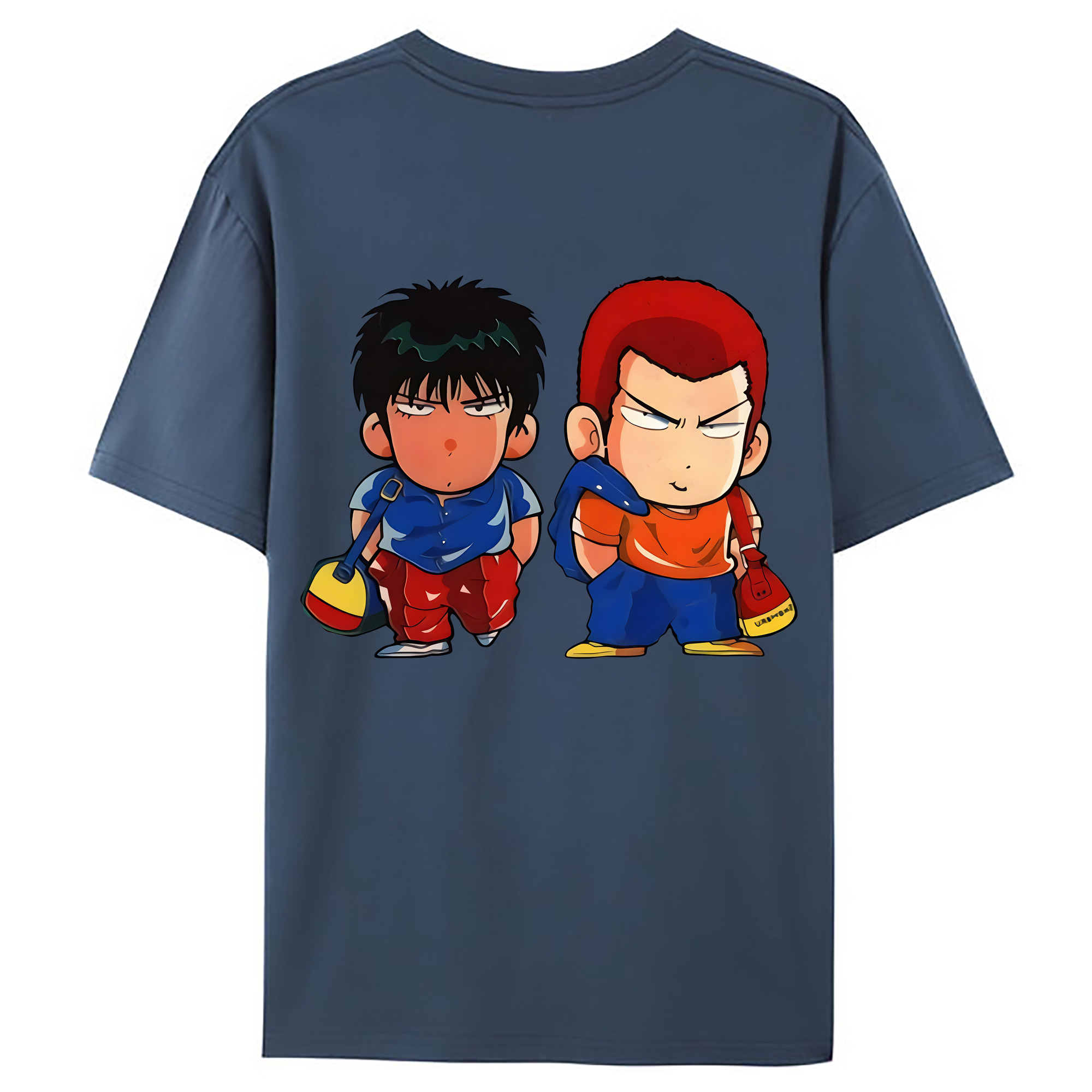 （画像用） SLAM DUNK／スラムダンク 綿100％ メンズ半袖Tシャツ（バックプリント） 通気性