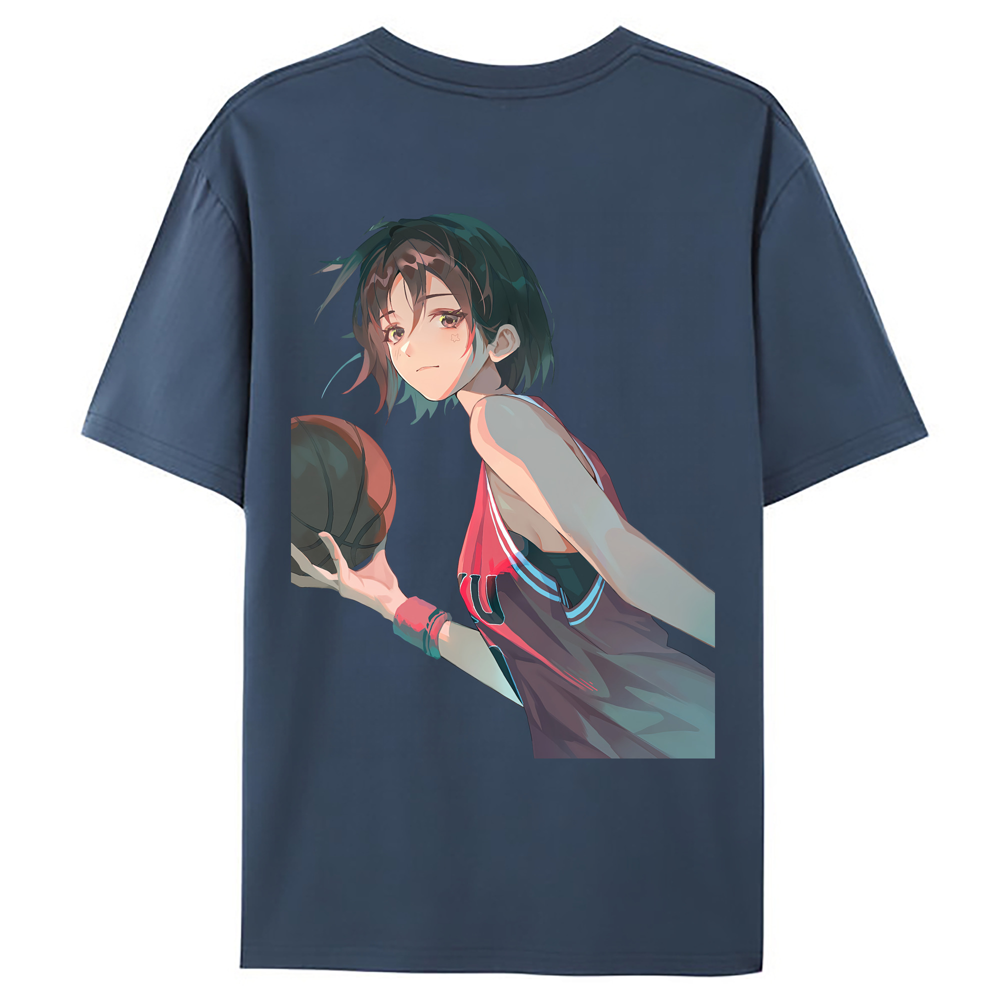 （画像用） SLAM DUNK／スラムダンク 綿100％ メンズ半袖Tシャツ（バックプリント） 通気性