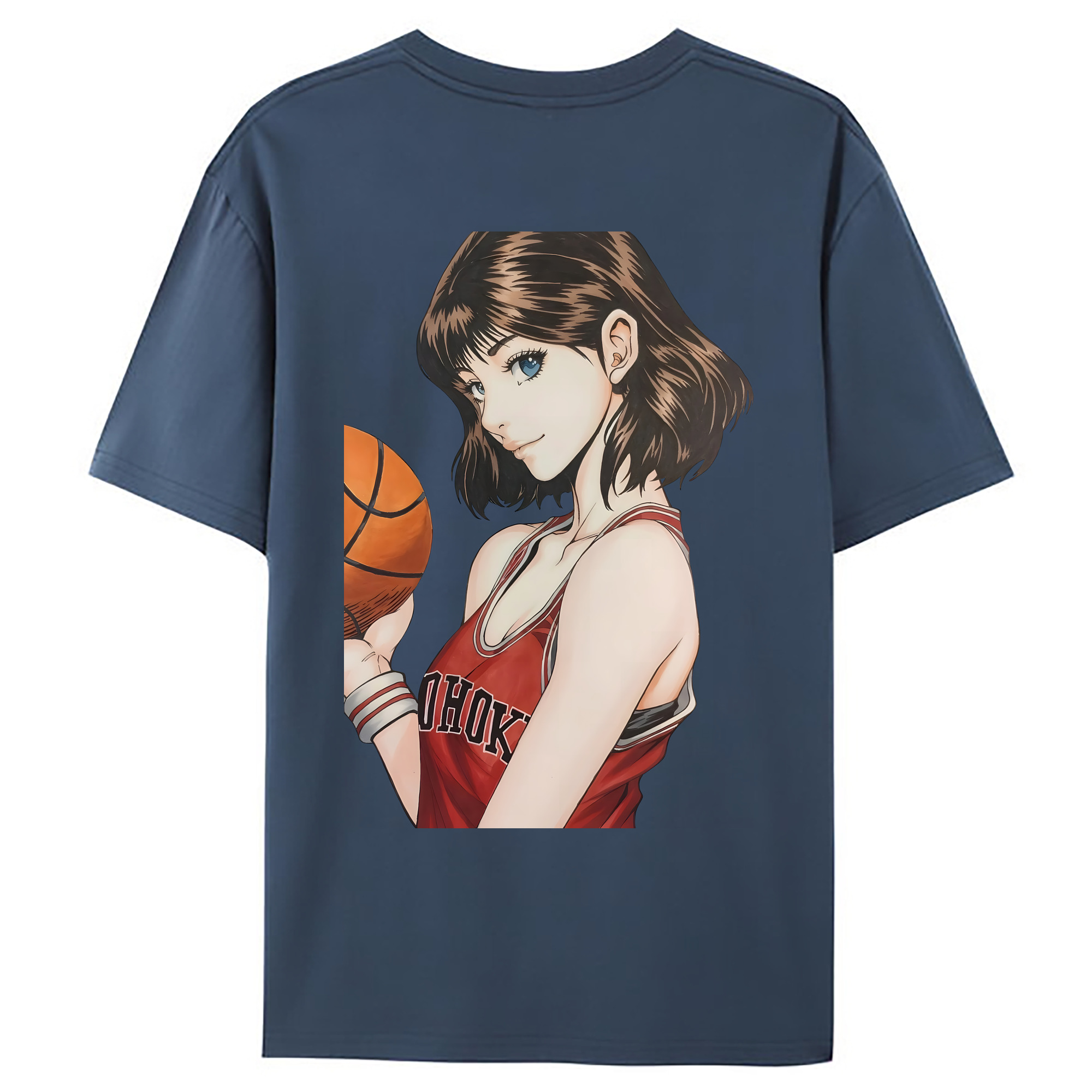 （画像用） SLAM DUNK／スラムダンク 綿100％ メンズ半袖Tシャツ（バックプリント） 通気性