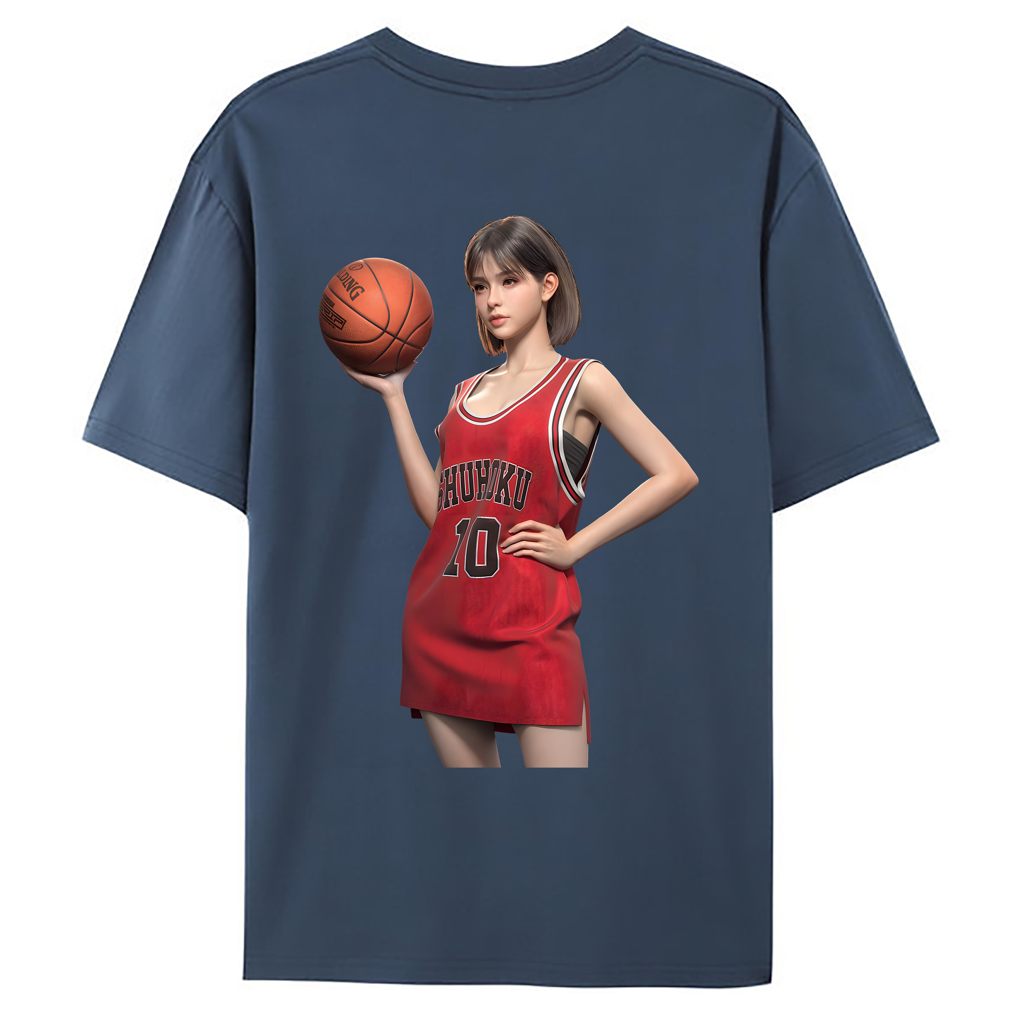（画像用） SLAM DUNK／スラムダンク 綿100％ メンズ半袖Tシャツ（バックプリント） 通気性