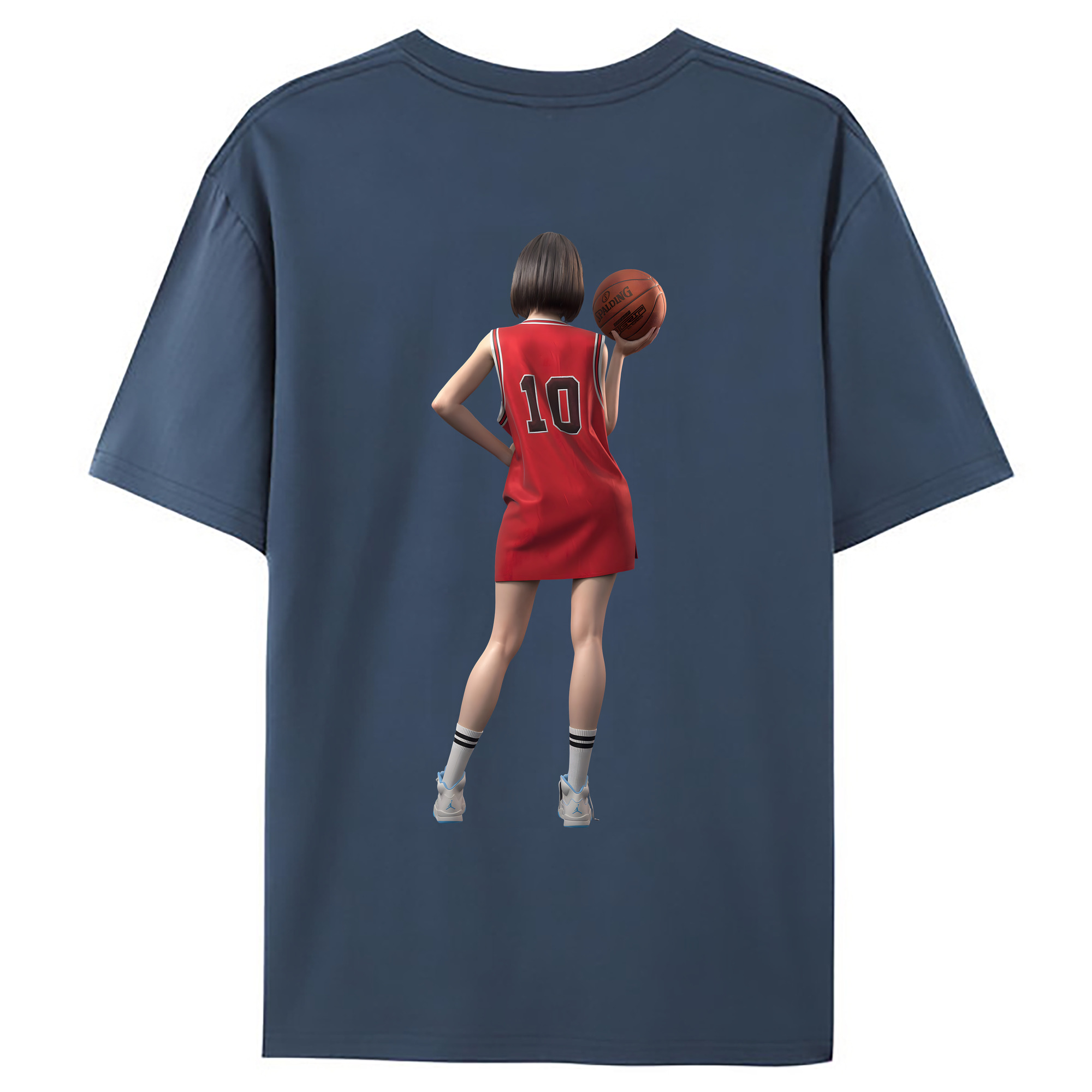 （画像用） SLAM DUNK／スラムダンク 綿100％ メンズ半袖Tシャツ（バックプリント） 通気性
