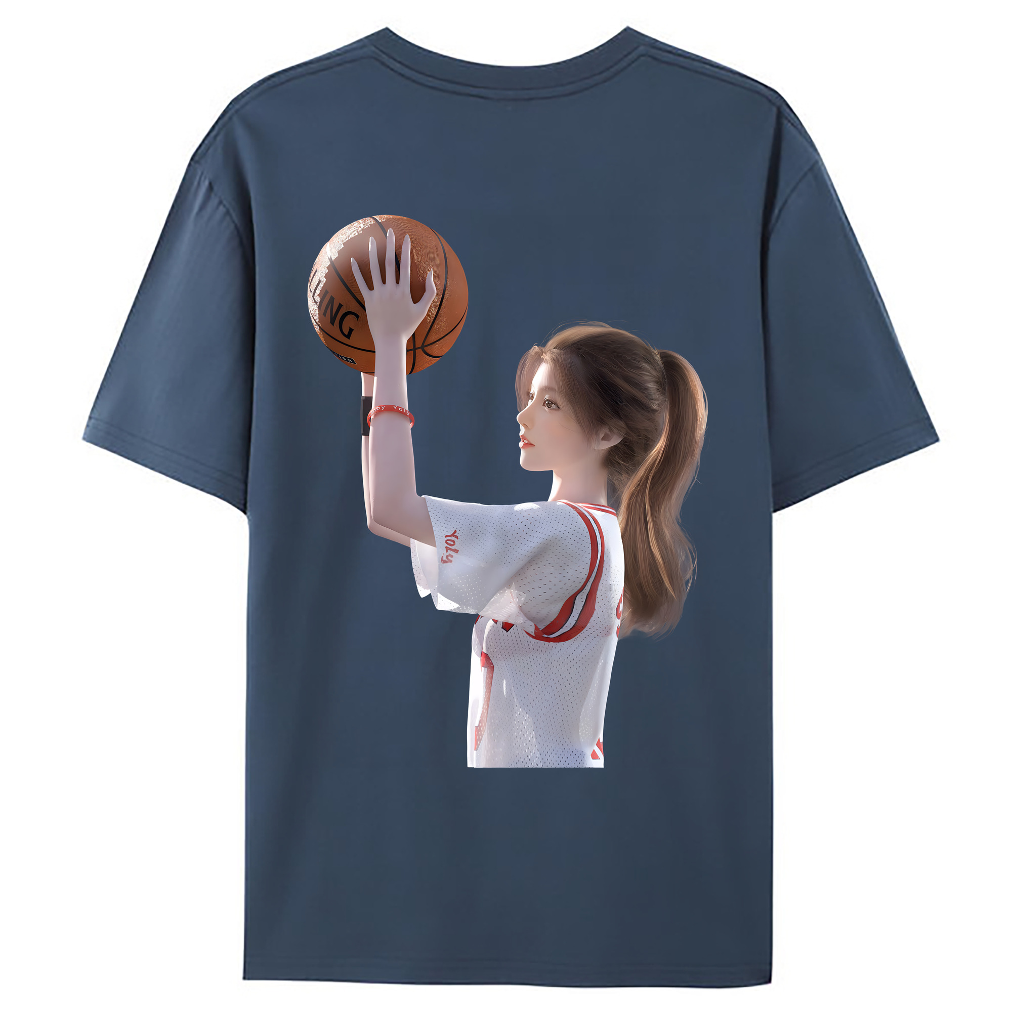 （画像用） SLAM DUNK／スラムダンク 綿100％ メンズ半袖Tシャツ（バックプリント） 通気性